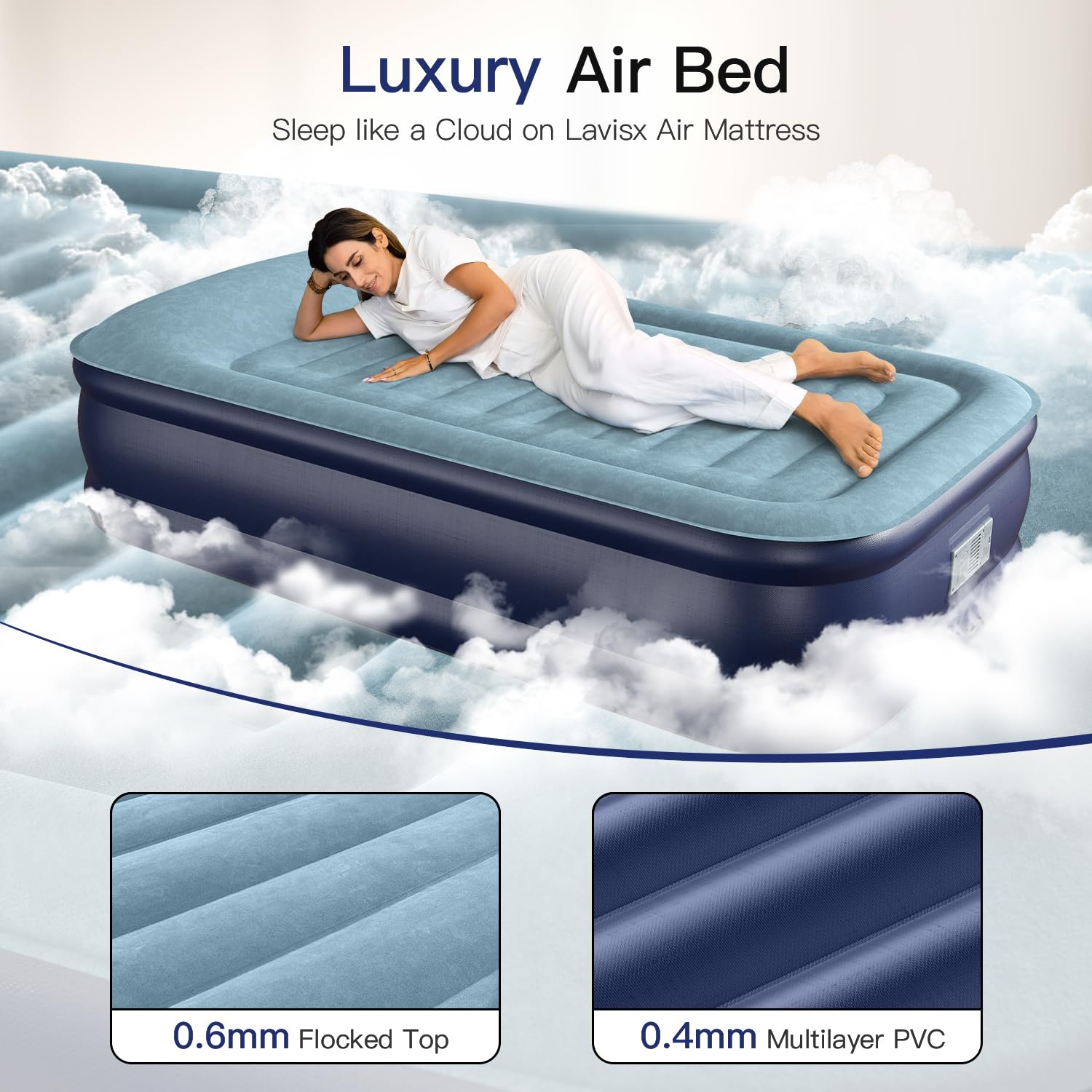 **Twin Air Mattress with Built-in Pump - 20