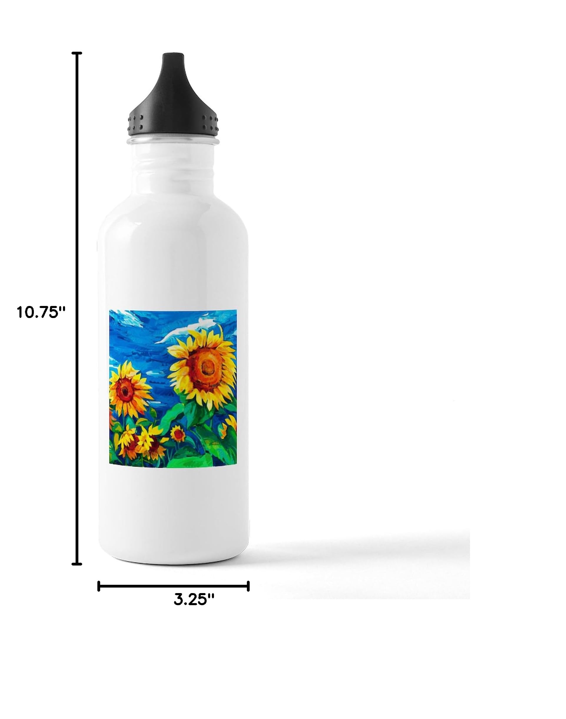 Sunflowers Painting Stainless Steel Water Bottle 1.0L (34 oz) - Insulated, Leakproof, BPA-Free - Perfect for Outdoor Activities, Gym, Office & Travel