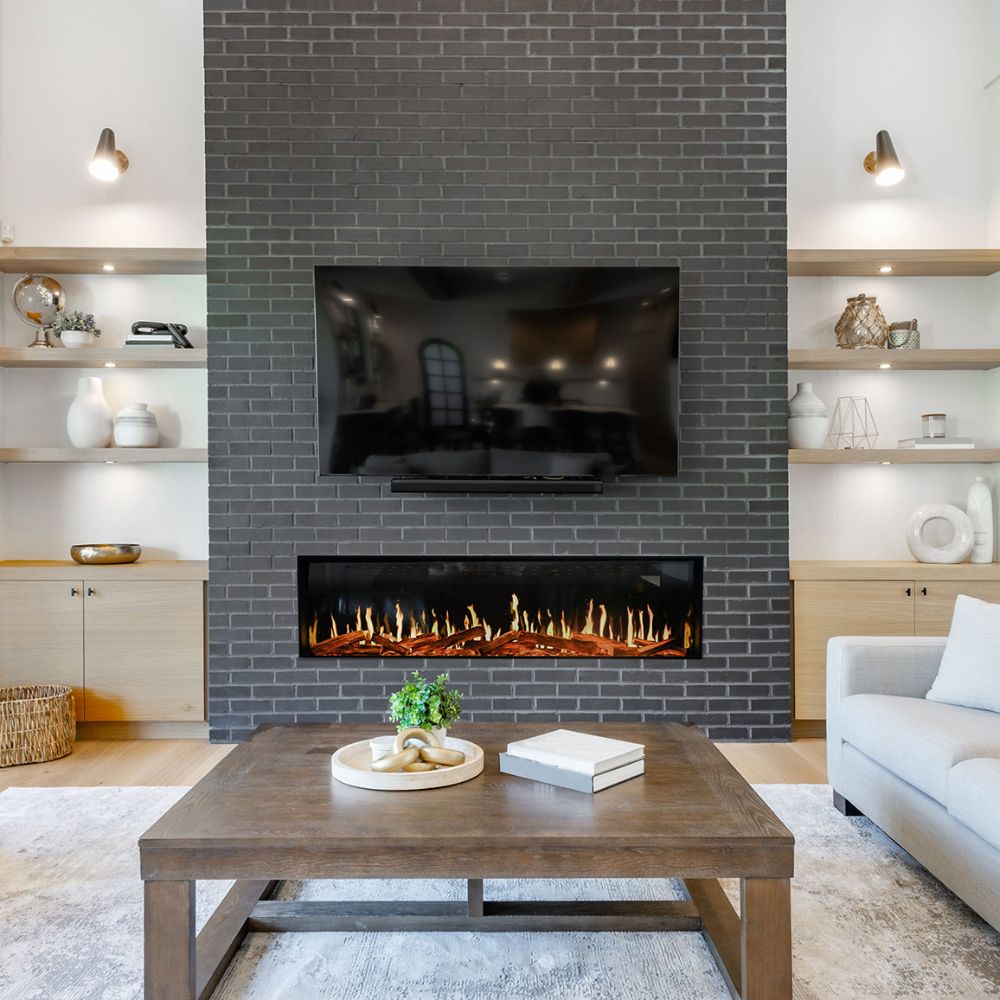Modern Flames Slim TruWood Premium Timber Kit - Electric Fireplace Insert with Realistic Wood Finish - Perfect for Living Rooms, Bedrooms & Home Decor