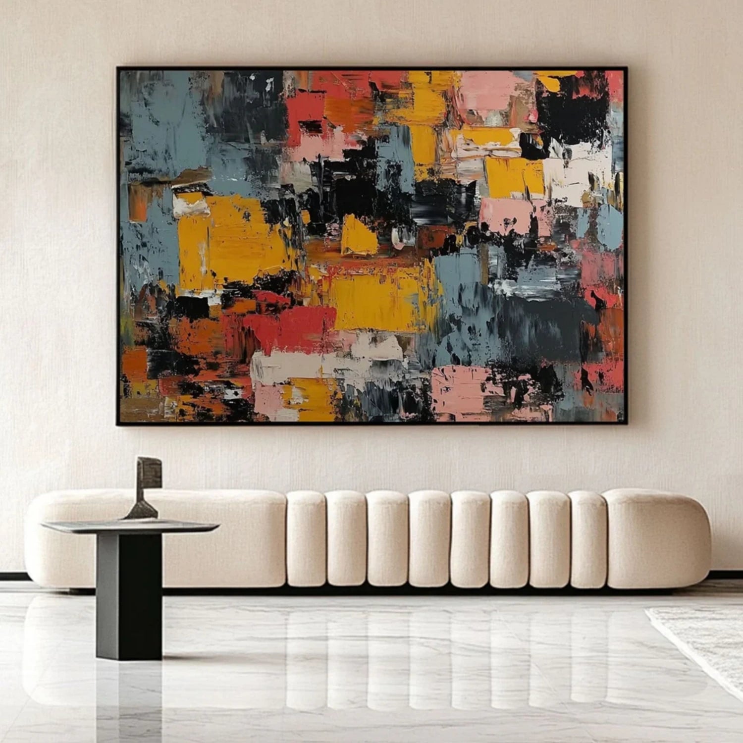 Pollock Art #JP001 - Abstract Expressionist Painting for Home & Office Decor | Perfect for Living Rooms, Bedrooms, and Creative Spaces