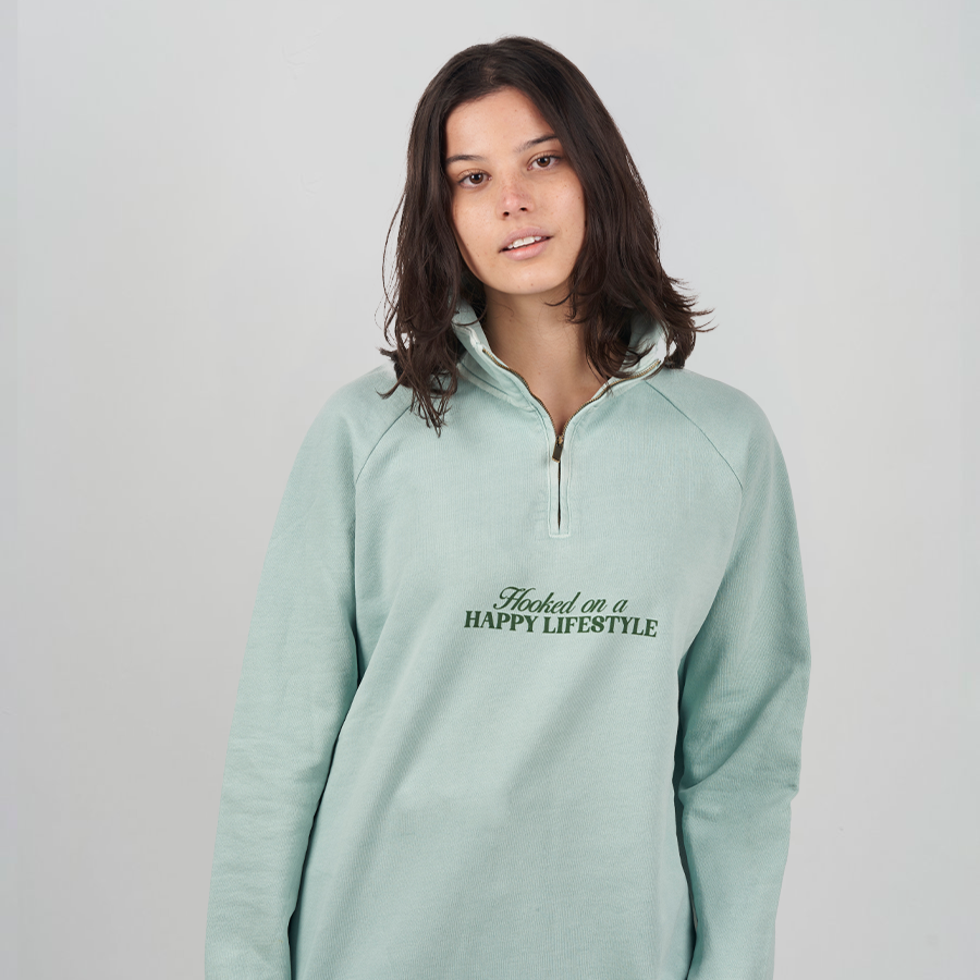 Half Zip Hooked Verde Pullover Sweatshirt for Men - Comfortable & Stylish Casual Wear for Outdoor Activities and Daily Use