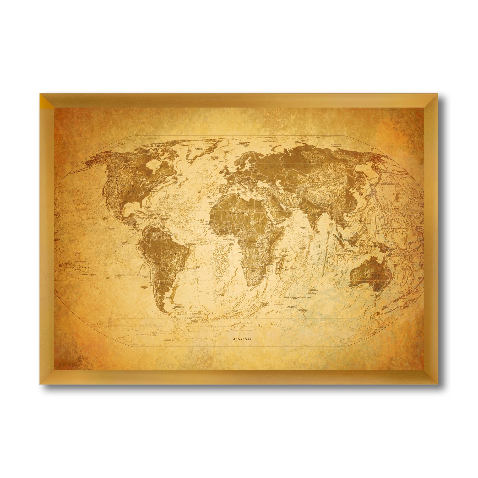 Vintage Framed Ancient World Map - Antique Wall Art Decor for Home, Office & Study Room | Perfect Gift for History Lovers & Travel Enthusiasts
