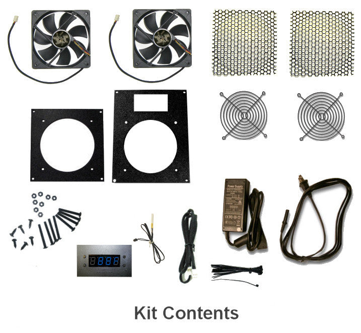 Dual & Single 120mm Fan Kit with Programmable Thermal Controller - Intake & Exhaust Cooling System for PC Gaming & Computer Case Airflow Optimization