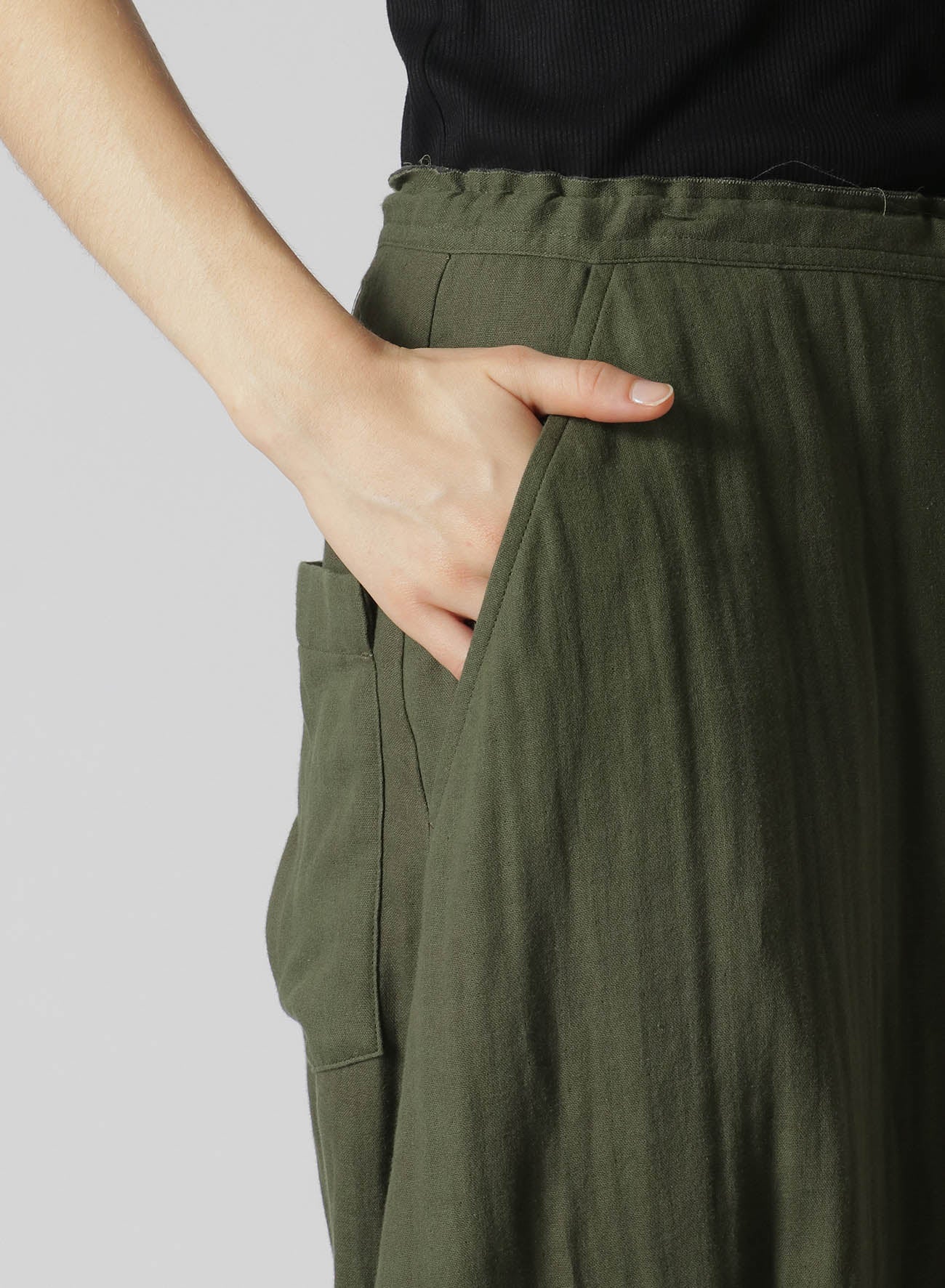 Soft & Breathable Cotton Double Gauze Asymmetrical Pants with Waist Tie - Flowy Blurred Net Print for Casual Wear, Boho Style & Summer Outfits