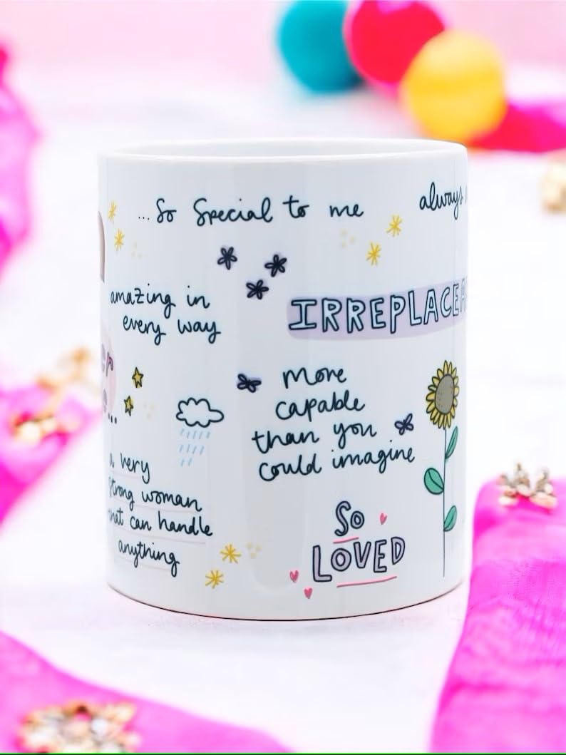 Personalized Sister Mug - Best Birthday & Christmas Gift for Sister, Cousin, or Rakhi - Cute Coffee Cup with 'Sister You Are' Design - Perfect for Home, Office & Gifting