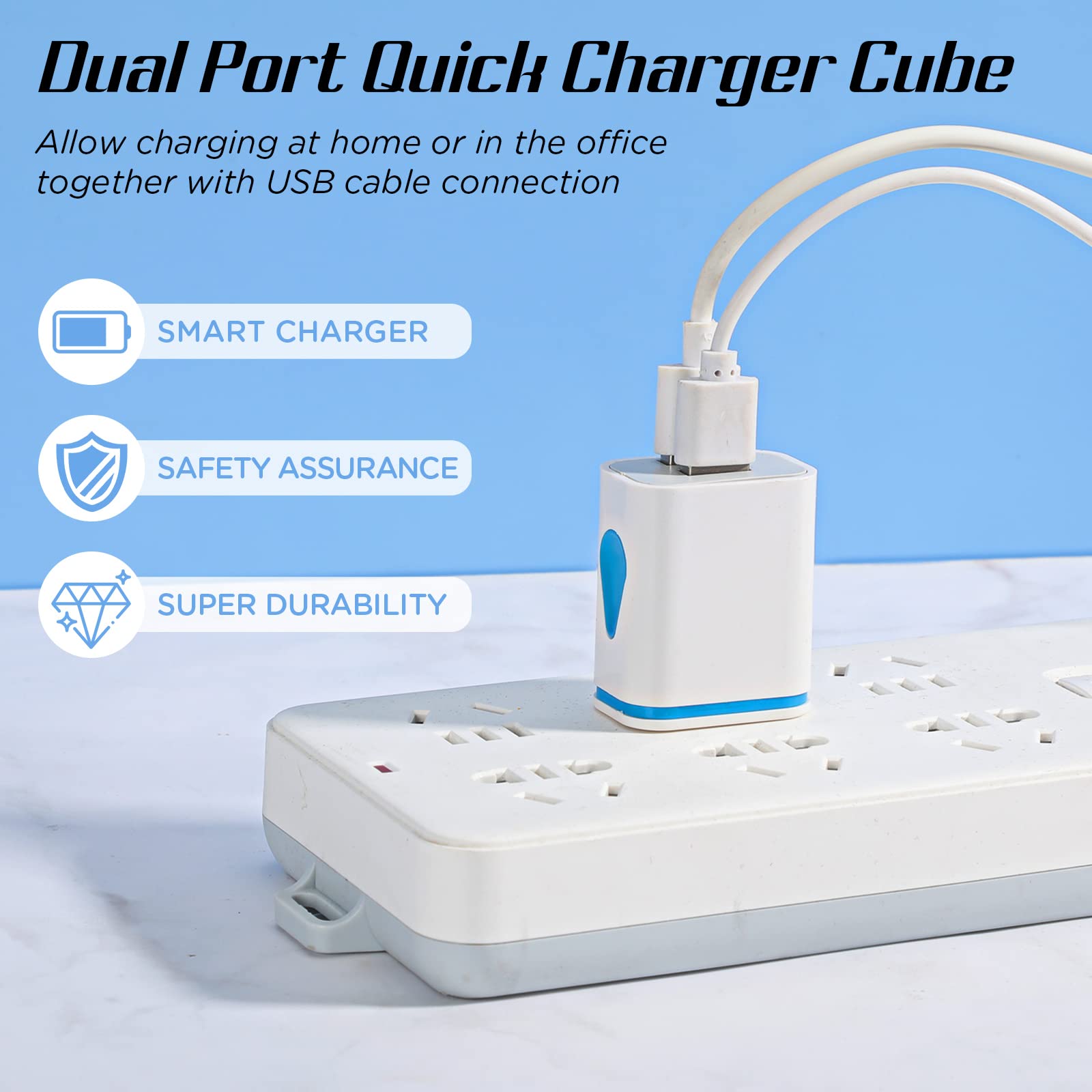 Xuhal 12 Pack Fast USB Wall Charger Block - 2.1A Bulk Power Adapter Cube for iPhone, Samsung, iPad & Tablets - Colorful Travel Charging Plugs for Home, Office & Hotel Use