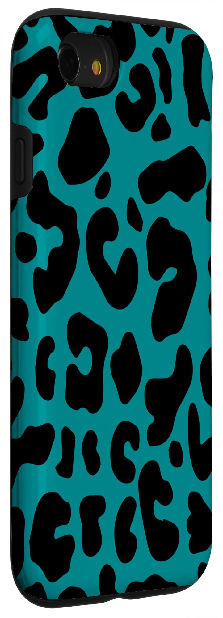iPhone SE (2020)/7/8 Teal Leopard Print Phone Case - Cute Animal Design Protective Cover for Women | Perfect for Daily Use, Work & Travel