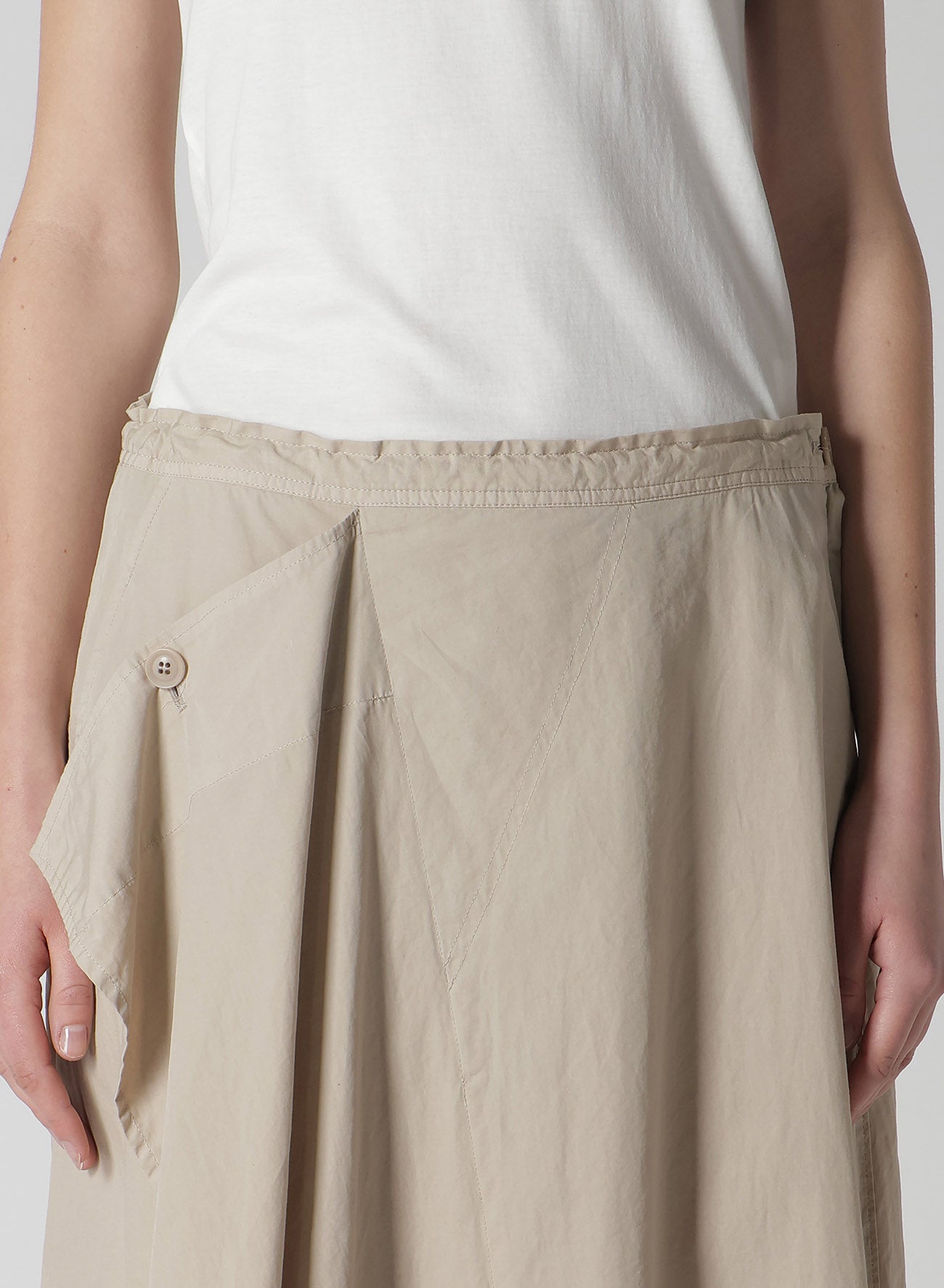 Women's Cotton Broadcloth Garment-Dyed Front Triangle Stitch Skirt - Casual Summer Dress for Beach, Picnic & Everyday Wear