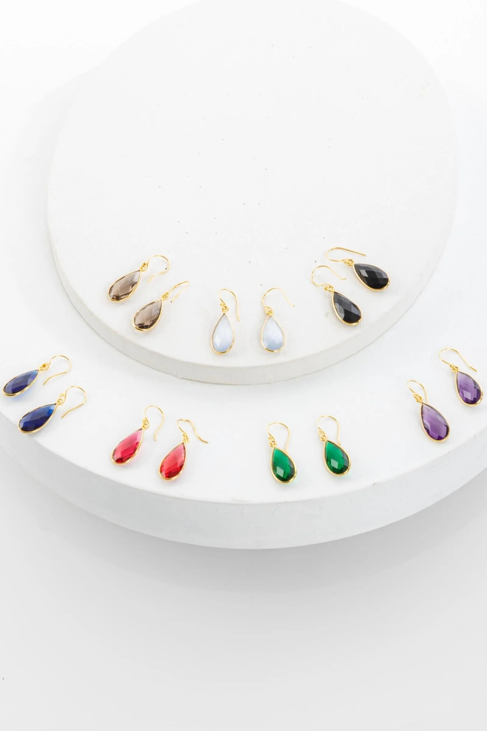 Elegant Single Gemstone Drop Earrings for Women - Dainty & Minimalist Jewelry for Parties, Weddings & Everyday Wear