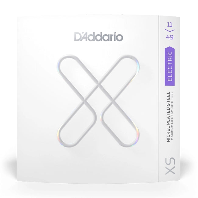 D'Addario EXL110 Nickel Wound Electric Guitar Strings 11-49 Gauge - Medium Coated for Longevity & Bright Tone - Perfect for Rock, Blues & Studio Recording