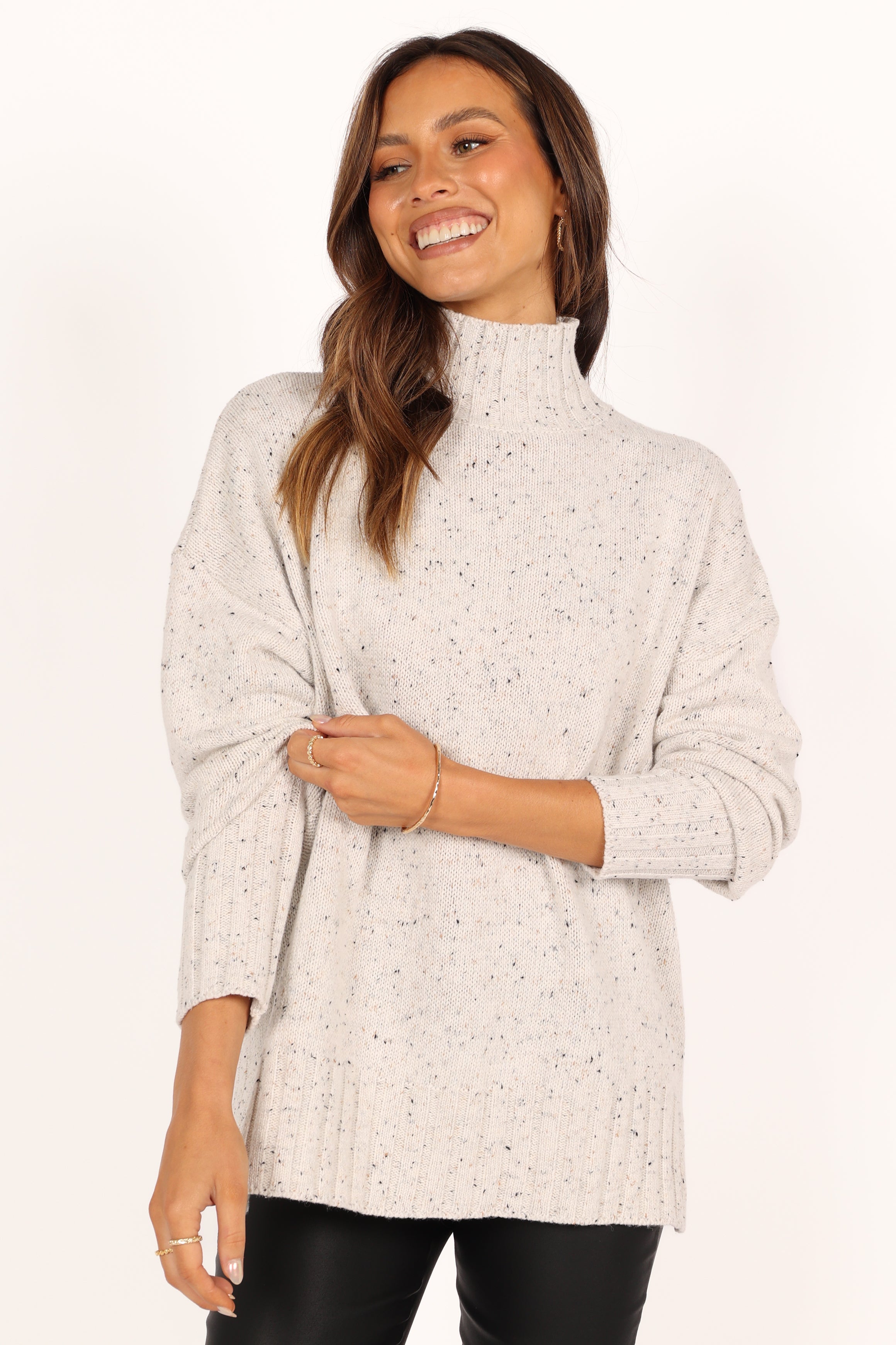 Conny Knit Sweater Women's Casual Winter Pullover - Soft Warm White Sweater for Fall & Winter | Perfect for Office, Date Night & Holiday Outfits