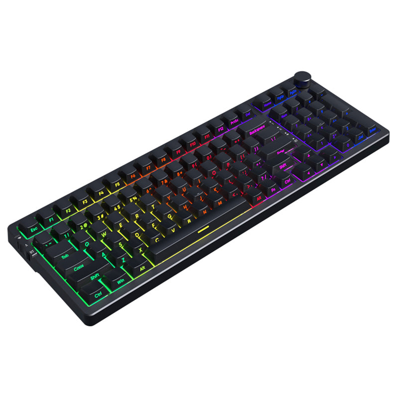 Ajazz AK992 Hot Swappable Gasket Mount 3-Mode Wireless Mechanical Keyboard - 96% Layout for Gaming, Typing & Office Work