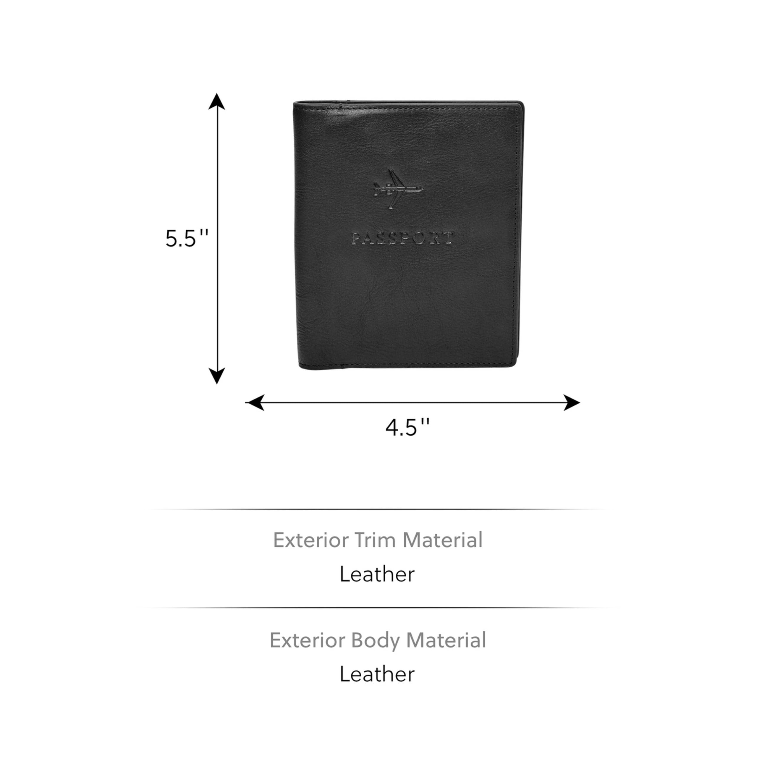 Fossil Men's RFID Blocking Passport Holder Wallet - Slim Travel Wallet for ID, Credit Cards & Cash - Perfect for Business Trips & Vacations
