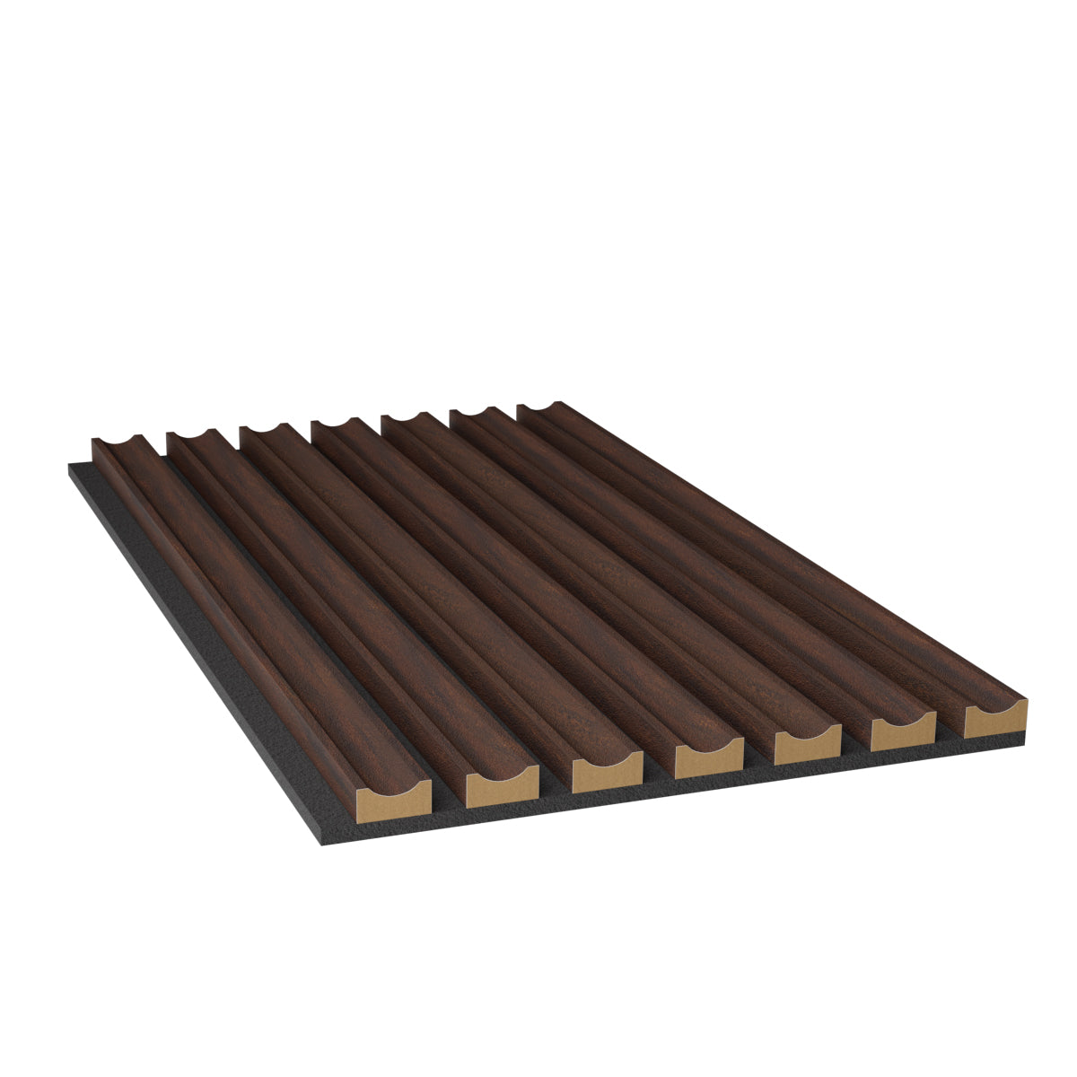 Acoustic Slat Wood Wall Panel - Concave Slats for Sound Absorption | Home Theater, Office & Studio Decor