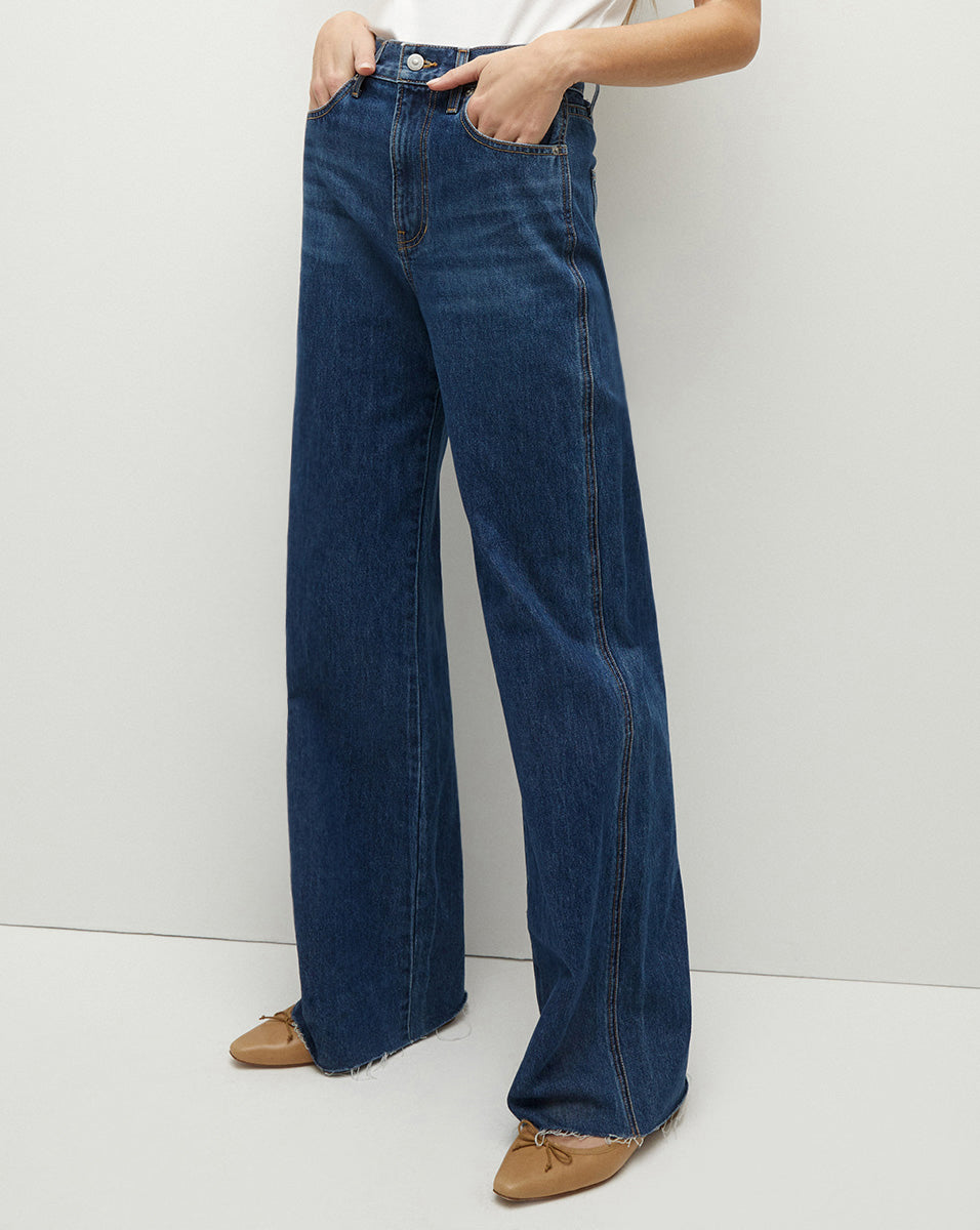 Taylor Wide Leg Jeans for Women - High Waist Stretch Denim Pants - Casual & Comfortable for Everyday Wear, Office, and Outings