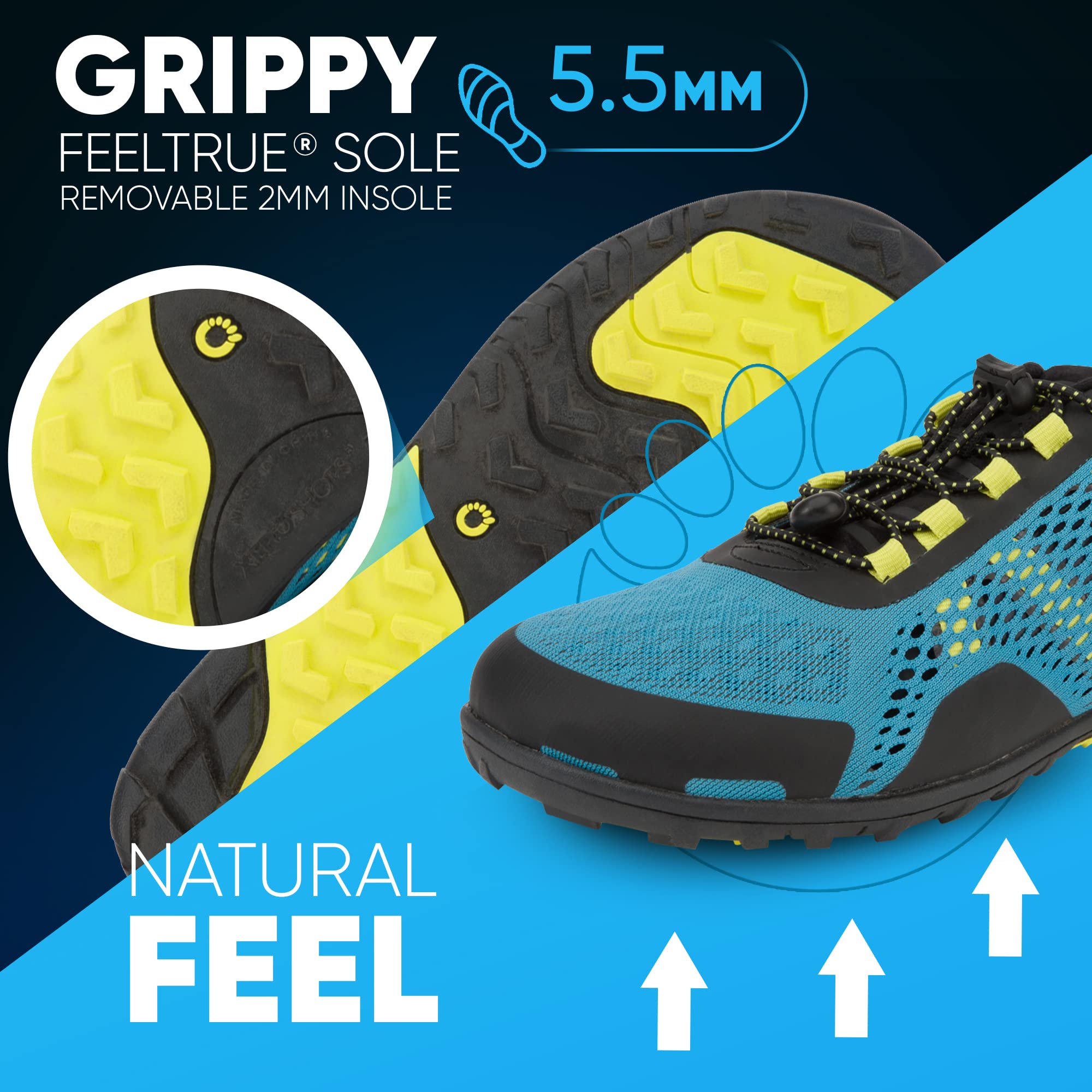 Xero Shoes Barefoot Water Shoes for Men - Aqua X Sport Minimalist Water Shoes with Wide Toe Box & Zero Drop Heel | Lightweight Quick-Dry for Beach, Hiking, Running, Swimming & Outdoor Activities