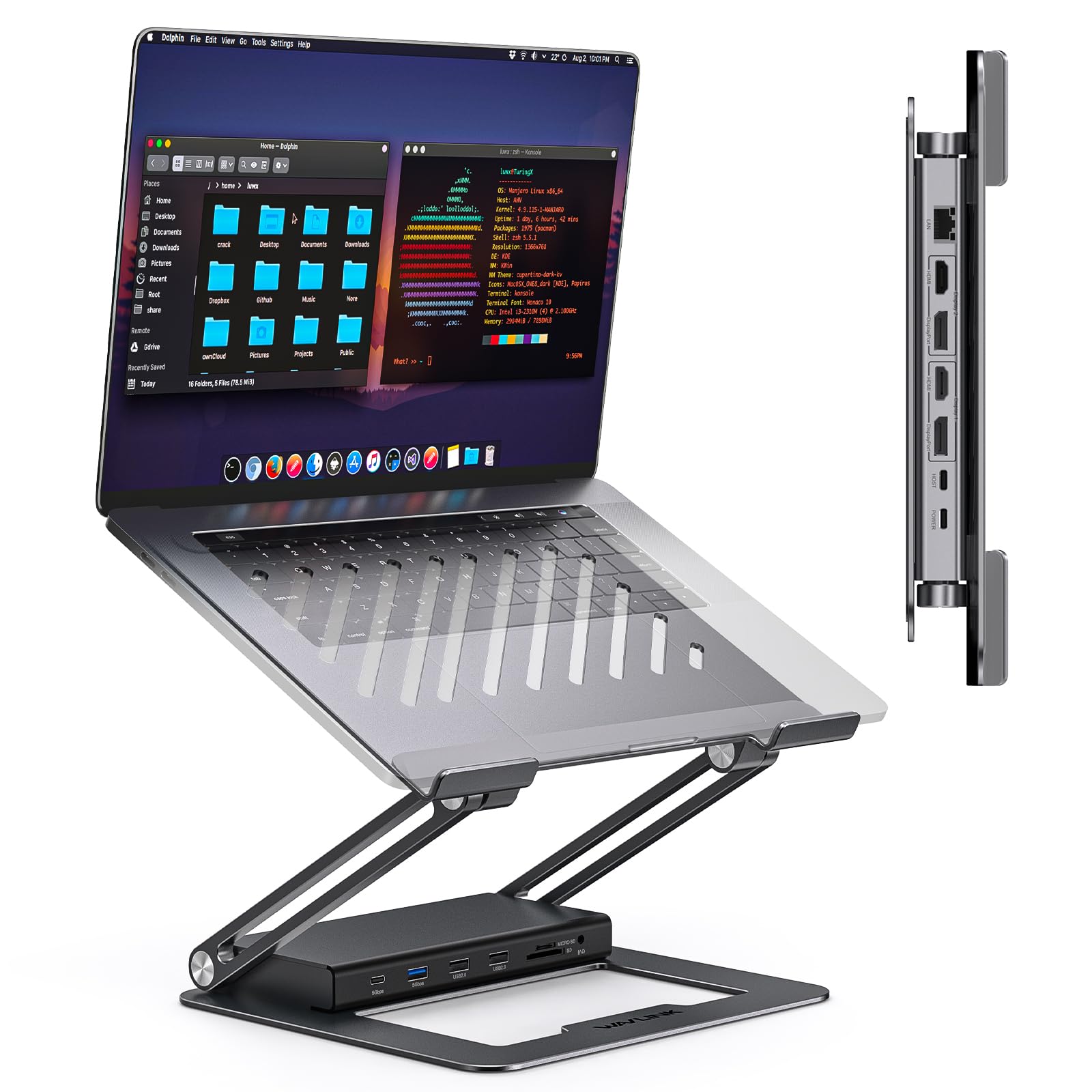 WAVLINK USB C Docking Station with 5K Display, 100W PD Charging, 5Gbps USB Ports, HDMI, Ethernet & Card Reader - Universal Laptop Dock for MacBook Pro/Air, HP, Dell, Asus, Acer | Perfect for Home Office, Gaming & Multi-Monitor Setup