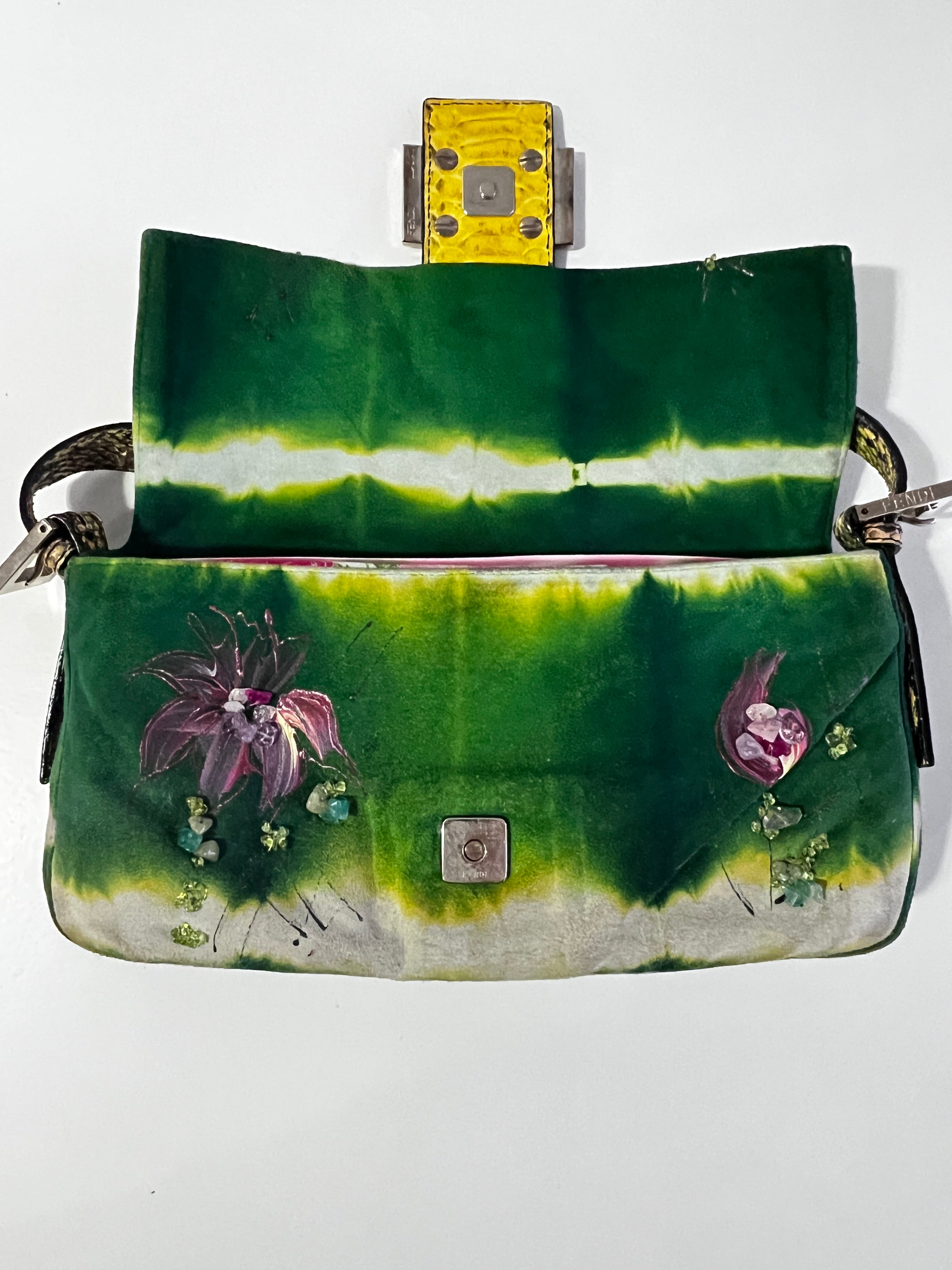 Fendi Floral Beaded Baguette Bag - Luxury Designer Handbag for Women | Perfect for Parties, Weddings & Evening Events