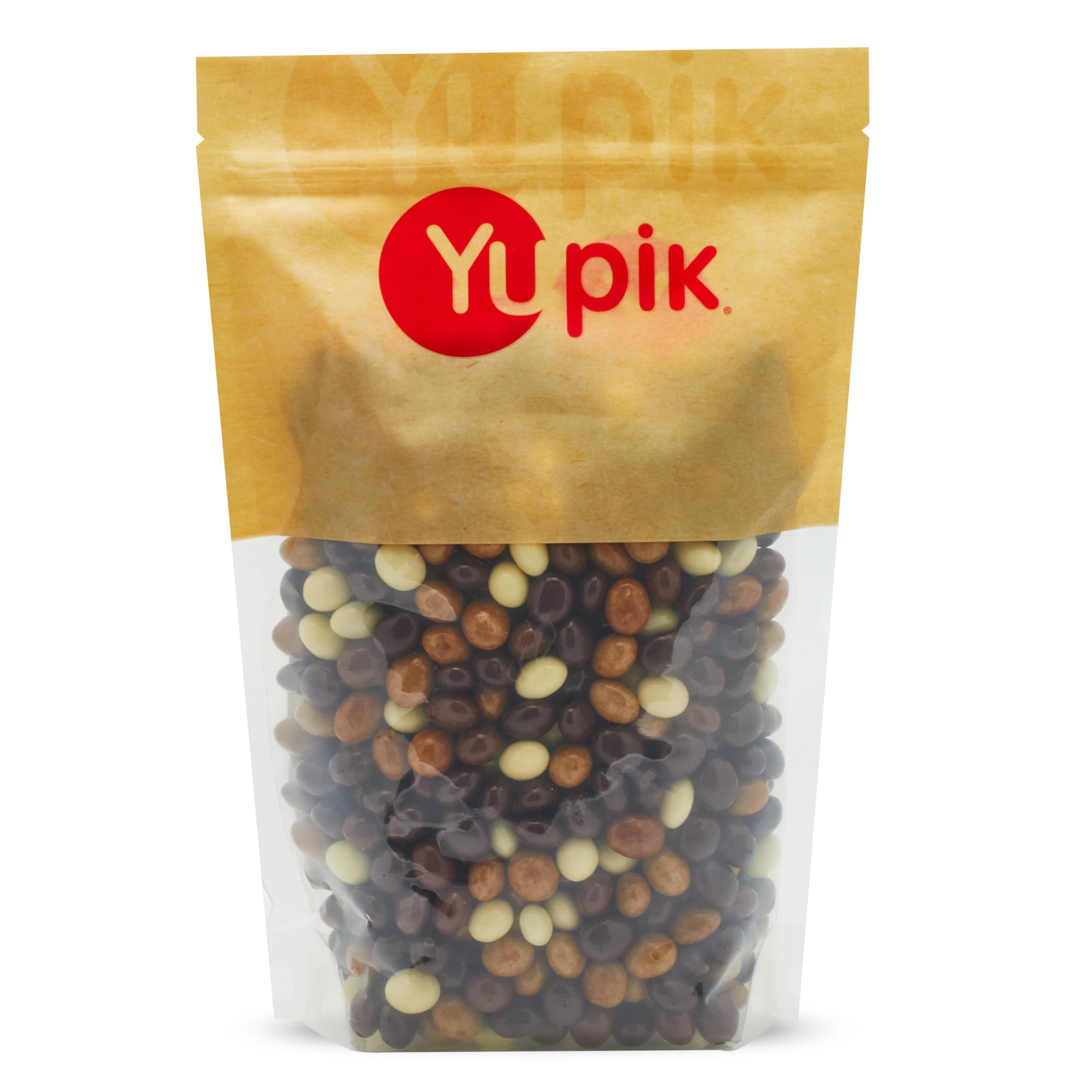 Yupik Triple Chocolate Espresso Coffee Beans - 2.2 lb (35.2 oz) - Milk, White & Dark Chocolate Covered Coffee Beans - Smooth & Crunchy Sweet Snack - Perfect for Baking, Dessert Toppings & Coffee Pairing - Great for Gifts, Office Snacks & Movie Nights