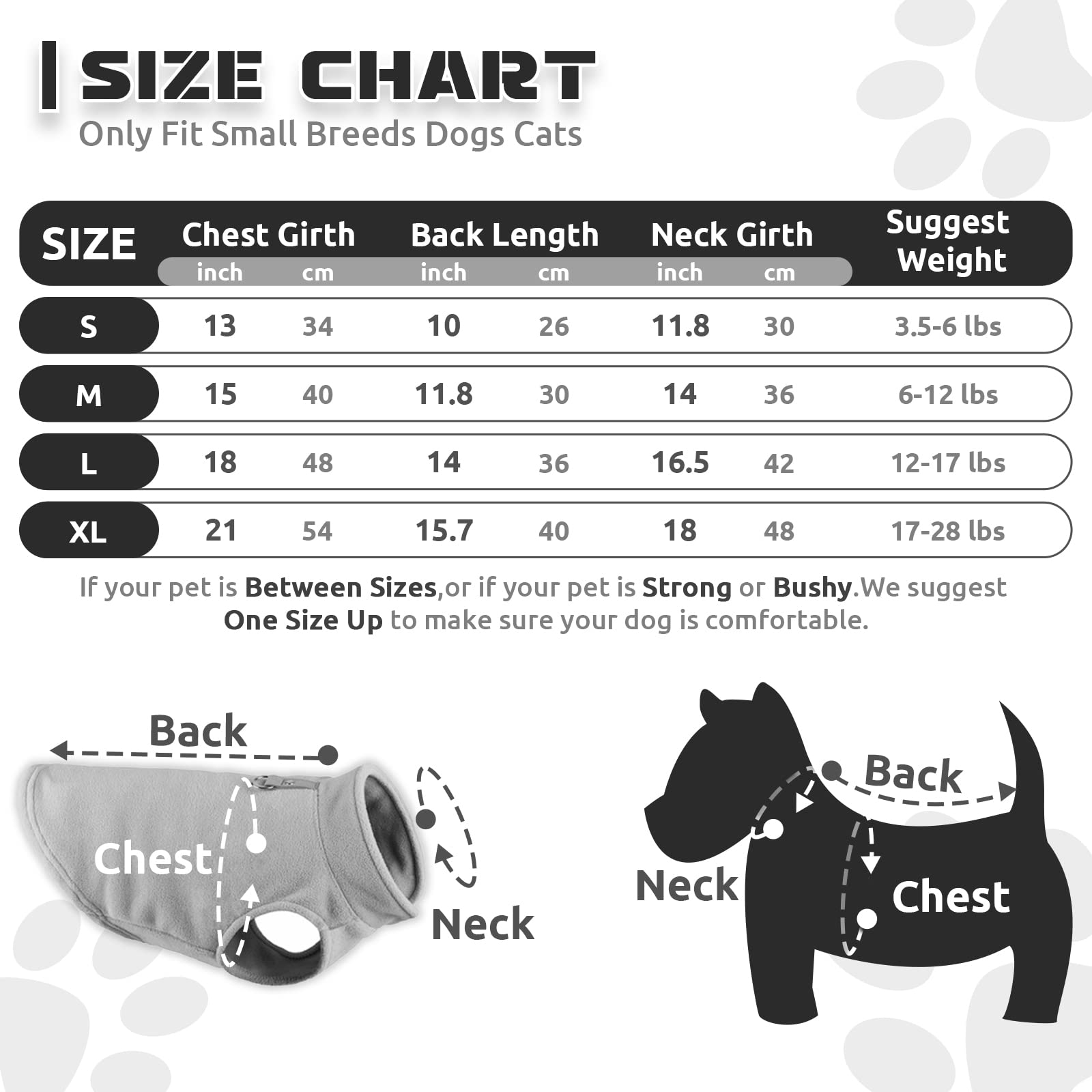 Soft Fleece Dog Sweater & Cat Vest with Leash O-Ring - Warm Winter Pet Pullover Coat for Small Dogs & Cats - Chihuahua & Shih Tzu Apparel - Grey - Perfect for Cold Weather Walks & Indoor Comfort