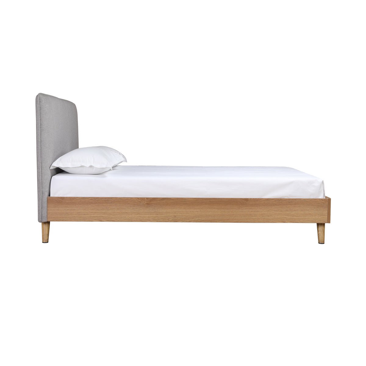 Cassidy Queen Platform Bed with Upholstered Headboard - Modern Upholstered Bed Frame with Storage, Wooden Slat Support - Perfect for Small Bedrooms, Guest Rooms & Apartments