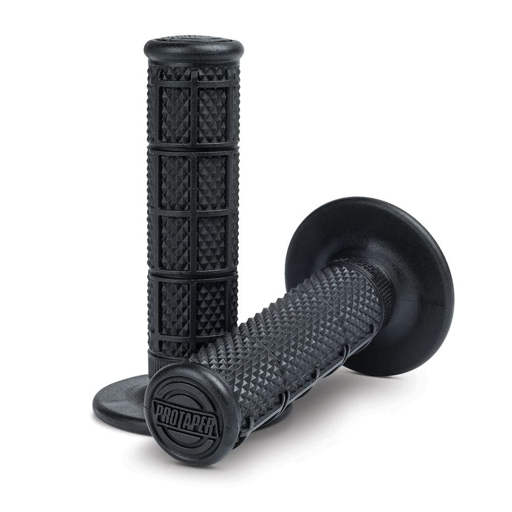 ProTaper 1/3 Waffle Off-Road Motorcycle Hand Grips - Black, One Size - Dirt Bike, ATV & Adventure Riding Comfort Grip