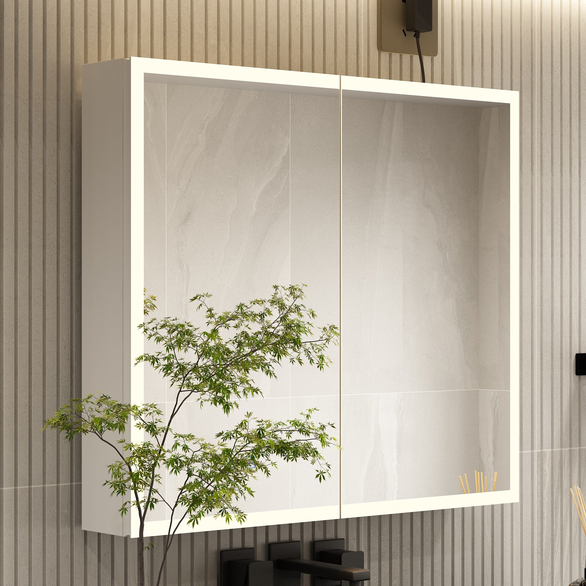 Wall Mounted Medicine Cabinet with Mirror and 3 Adjustable Shelves - Bathroom Storage Organizer for Toiletries, Cosmetics & First Aid Supplies