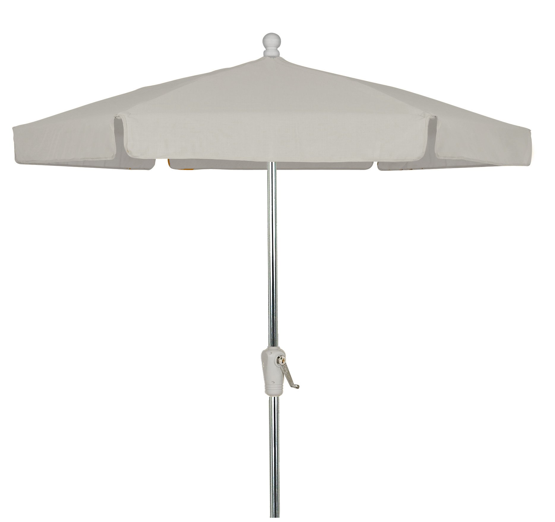 7.5ft Patio Umbrella with Push-Button Tilt - Natural Canopy & Aluminum Pole for Outdoor Garden, Poolside, and Backyard Relaxation