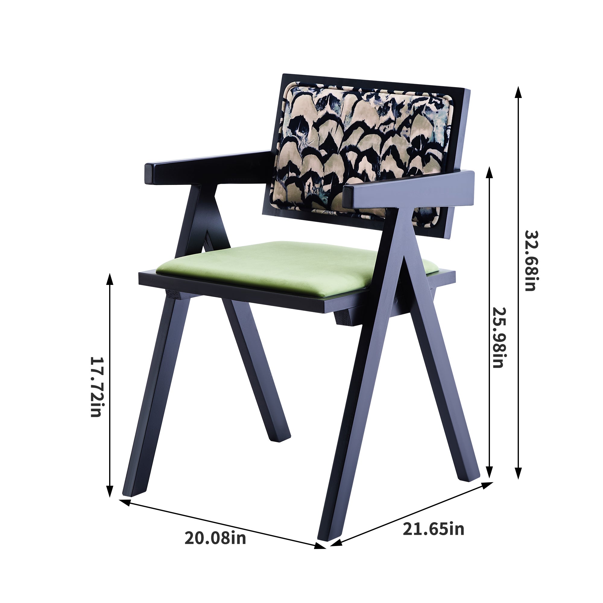 Solid Wood Dining Chairs with Armrests - Natural Rubber Wood & Rattan Woven Design for Kitchen, Dining Room, or Outdoor Patio