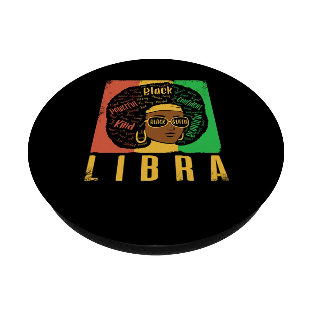 Libra Strong Black Woman Afro Horoscope Zodiac T-Shirt - Empowering Astrology Gift for Women - Perfect for Birthdays, Black History Month & Daily Inspiration
