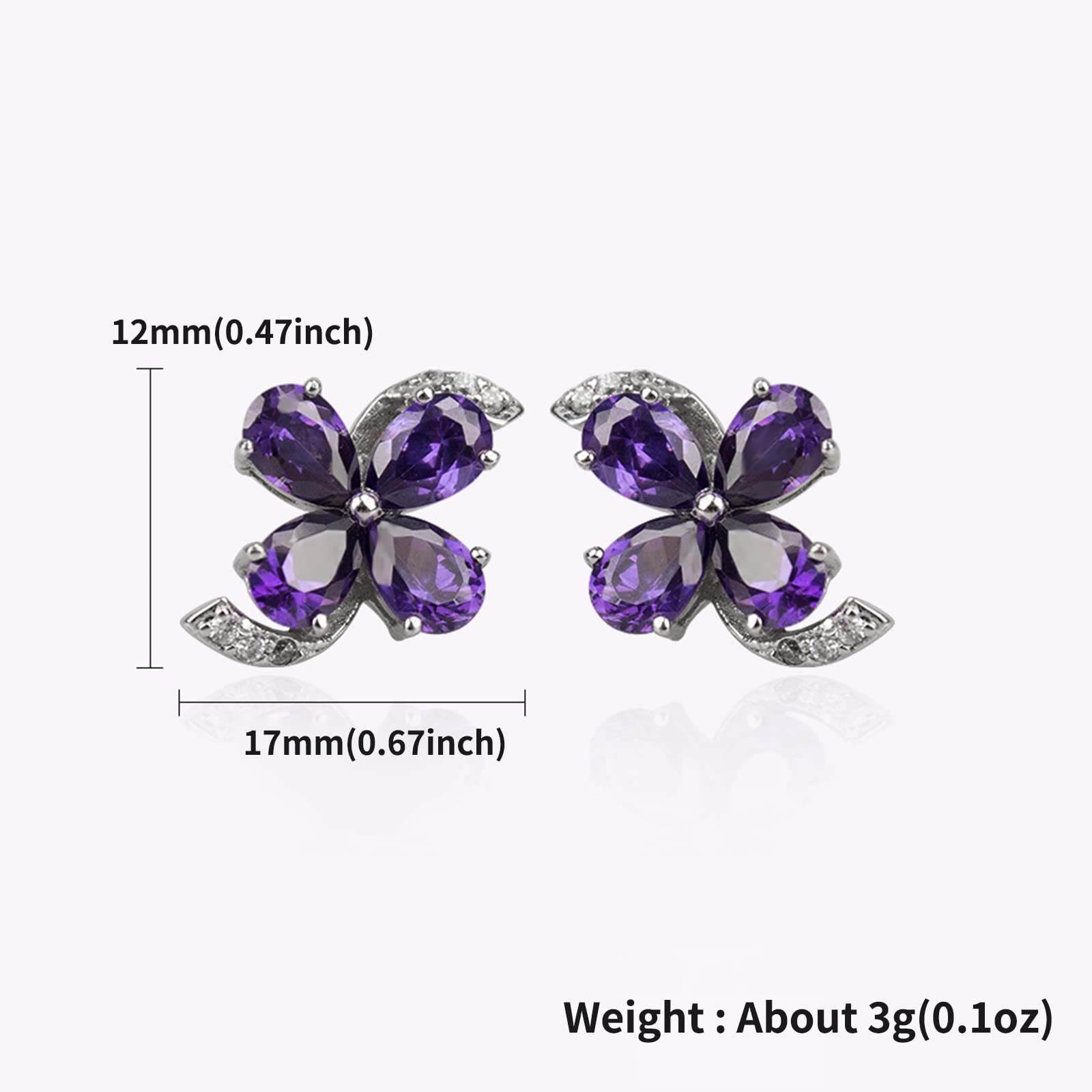 925 Sterling Silver Flower Stud Earrings for Women - Trendy Shiny Cubic Zirconia Earrings - Perfect Gift for Her - Ideal for Weddings, Parties & Everyday Wear