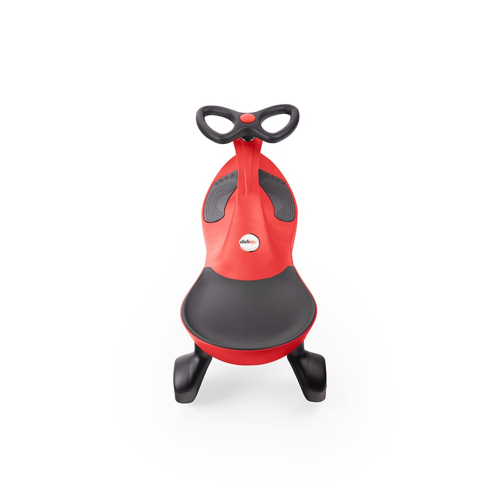 Didicar Fiery Red Ride On Car - Wiggle Car for Kids, Toddler Scooter & Outdoor Toys - Perfect for Garden Games, Backyard Play & Indoor Fun