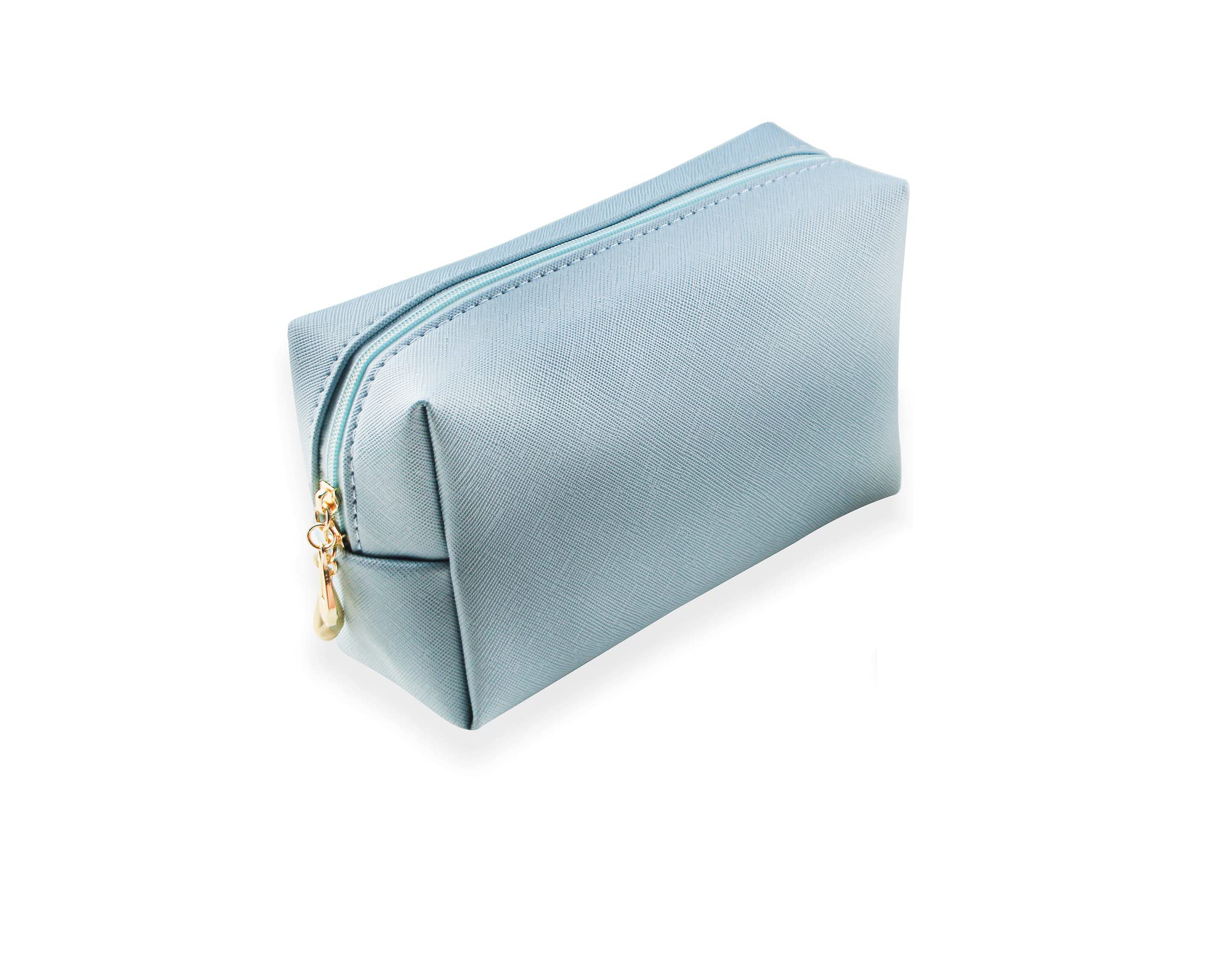 Portable Waterproof Small Makeup Bag for Women - Travel Cosmetic Pouch & Toiletry Organizer (Light Blue) | Perfect for Daily Use, Gym, Vacation & Business Trips