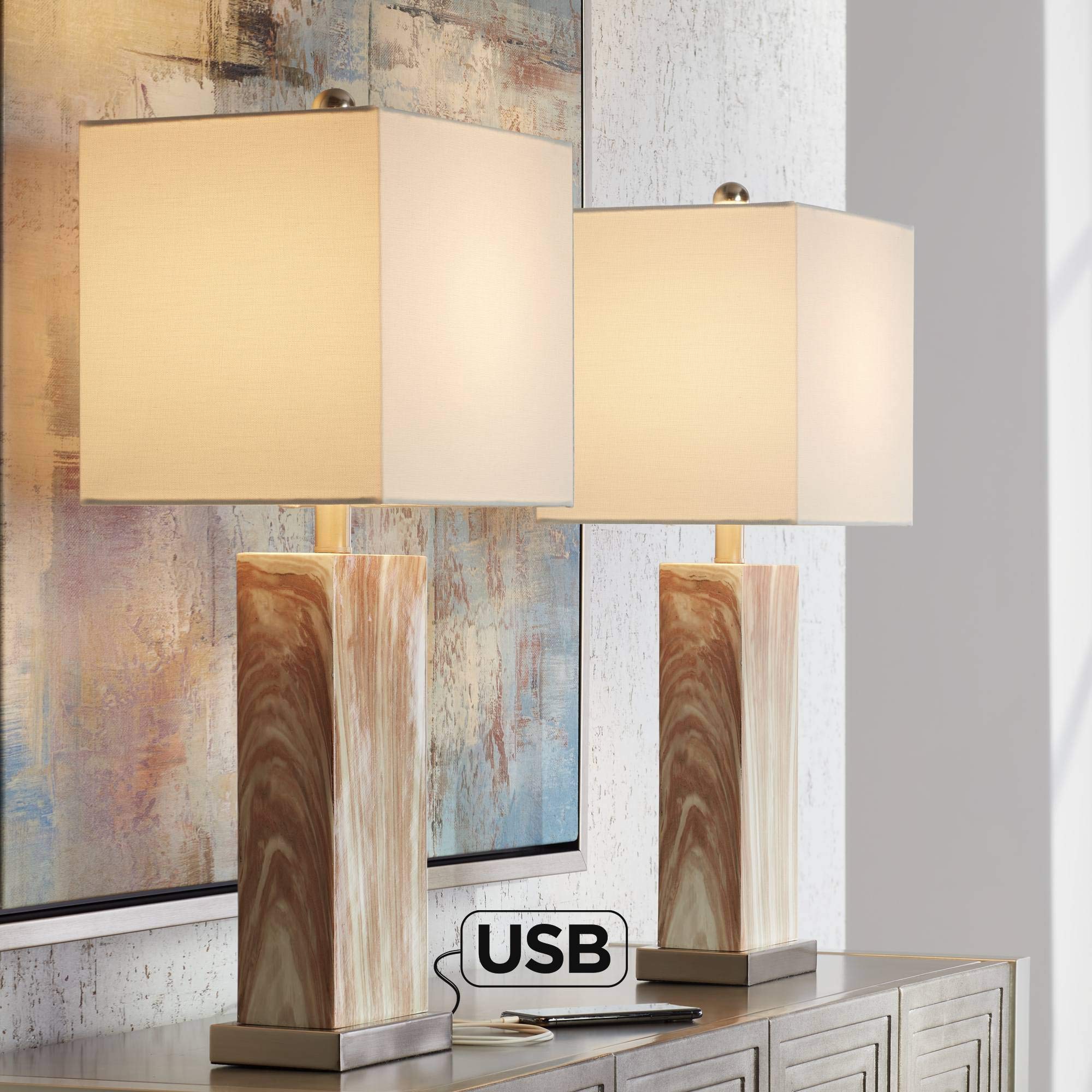 360 Lighting Connie Modern Table Lamps Set of 2 - 25