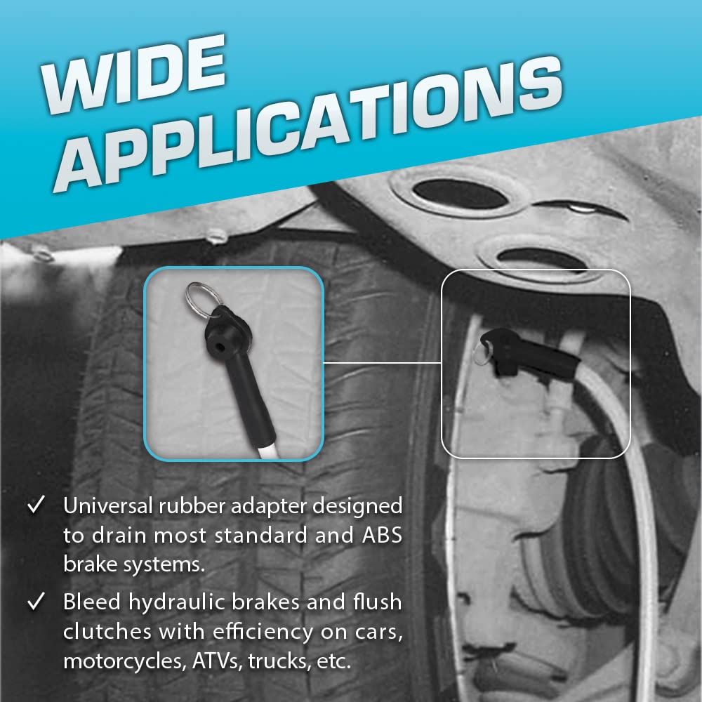 FIRSTINFO A1157US Patented Vacuum Brake Bleeder - Hands-Free Operation, Durable Design for Car & Motorcycle Maintenance - Perfect for DIY Auto Repair & Professional Mechanics