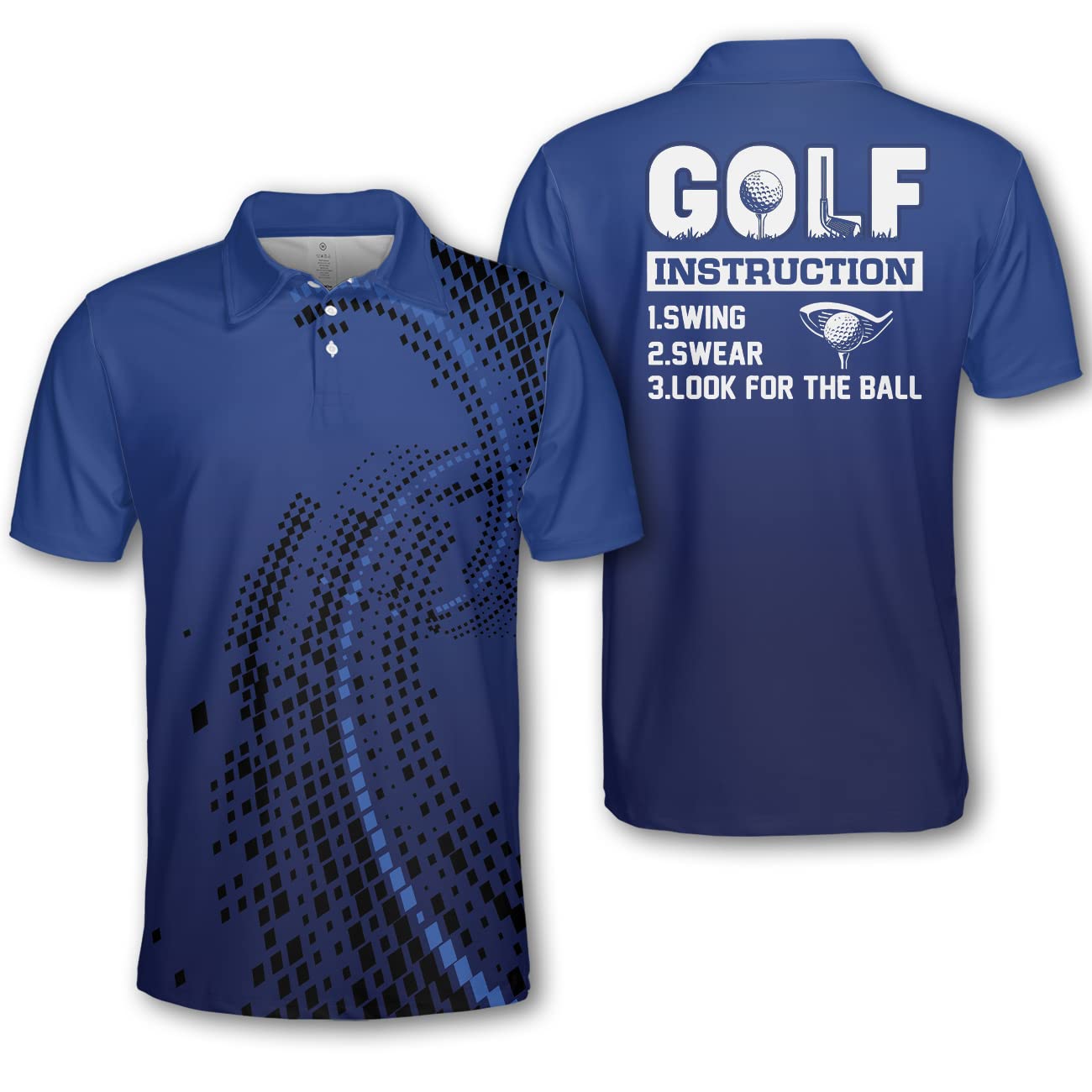 Funny American Flag Polo Shirt for Men - Patriotic Dry Fit Golf Shirts - Breathable & Moisture Wicking - Perfect for Golfing, BBQ, and 4th of July Celebrations