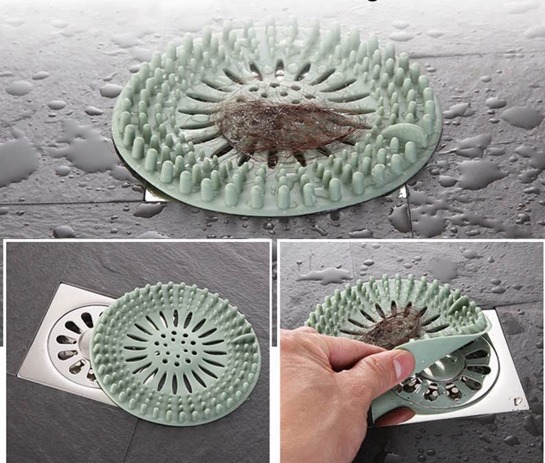 **Agabani Shower Drain Cover - Durable Silicone Hair Catcher & Sink Drain Stopper - Bathtub Hair Trap for Clog-Free Drains - Bathroom Cleaning Accessories (2-Pack) - Perfect for Showers, Sinks & Tubs**