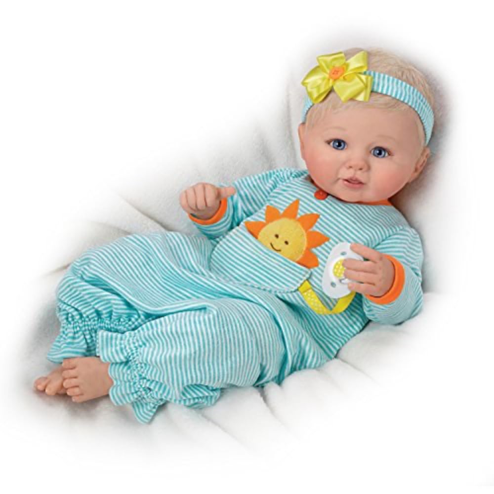 So Truly Real Pocket Full of Sunshine Baby Doll by Ashton-Drake - Lifelike Collectible Newborn Doll for Display, Gift Giving & Nursery Decor - Perfect for Doll Collectors, Baby Showers & Themed Photography