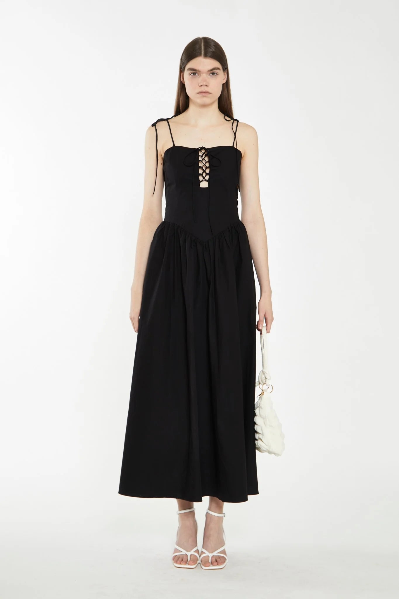 Elegant Black Lace-Up Dress for Women - Formal Evening Gown & Party Cocktail Dress | Perfect for Weddings, Prom, Date Night & Special Occasions
