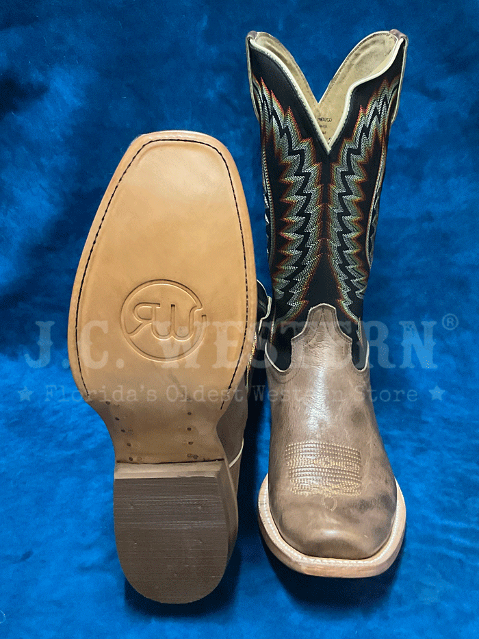 R.Watson WR0005 Men's Western Cowhide Leather Boots in Sand Dune - Comfortable & Durable for Cowboy Rides, Outdoor Work & Country Style Fashion