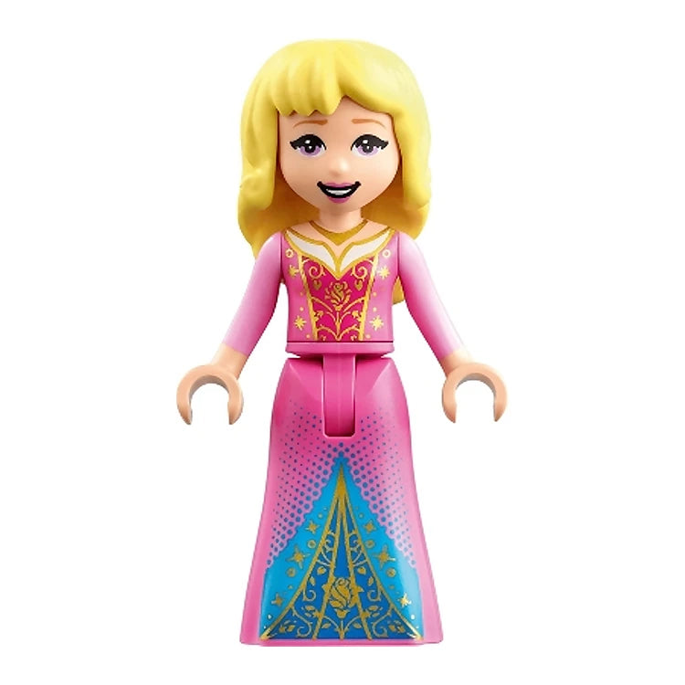 LEGO Disney Minifigure Aurora in Blue & Gold Filigree Dress - Official 2020 Collectible Toy for Disney Fans & LEGO Enthusiasts - Perfect for Display, Gifts & Disney Princess Collections