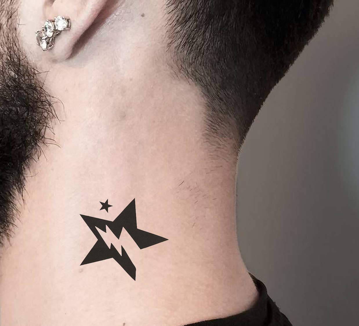 Waterproof Temporary Tattoo Stickers for Men & Women - Realistic 3D Flowers, Butterflies, Stars, Angels, Wolves & Armband Designs (60mm x 105mm) - Perfect for Parties, Halloween, Cosplay & Body Art