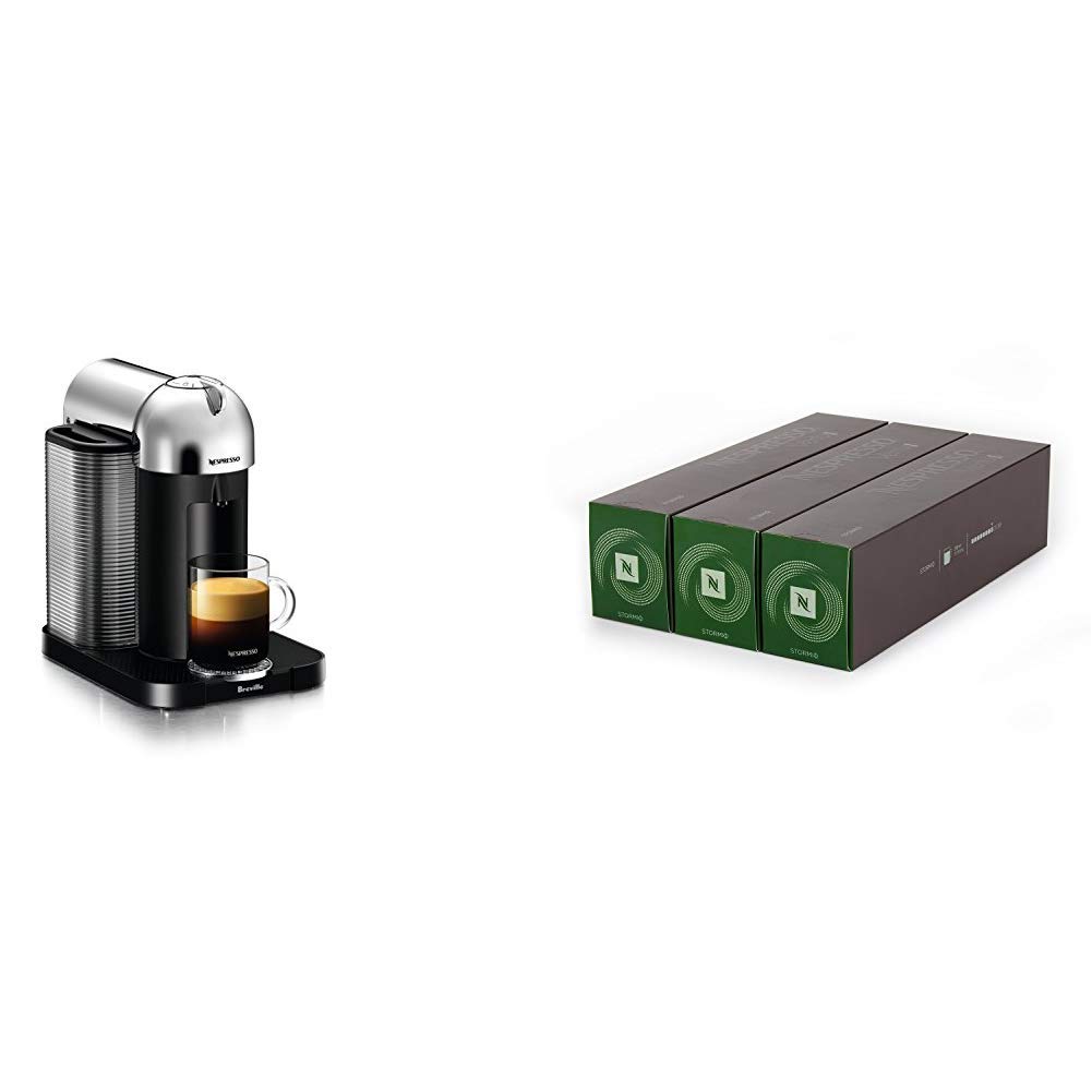 Breville Nespresso Office Coffee Machine Starter Kit with 250 Coffee Capsules - Chrome Finish | Perfect for Home, Office & Small Business Use
