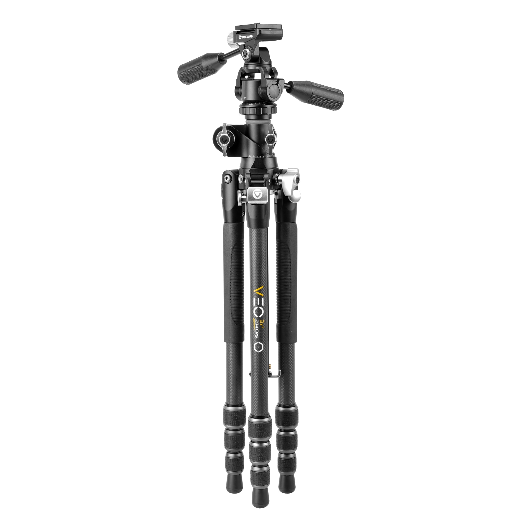 VEO 3T+ 234CPS Multi-Angle Carbon Fiber Travel Tripod with Pan Head - Lightweight Compact Camera Stand for Photography, Vlogging & Outdoor Adventures