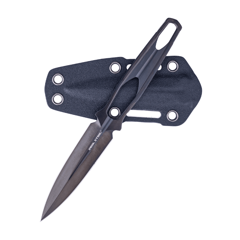 Astral Dagger Fixed Blade Knife with DLC Coating - Outdoor Survival, Hunting, and Tactical EDC Gear