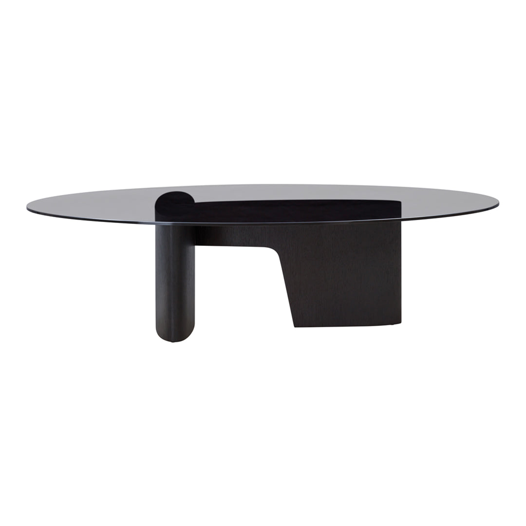 Modern Oval Coffee Table - Minimalist Wooden Center Table for Living Room, Perfect for Small Spaces & Home Decor - Ideal for Coffee, Books & Display