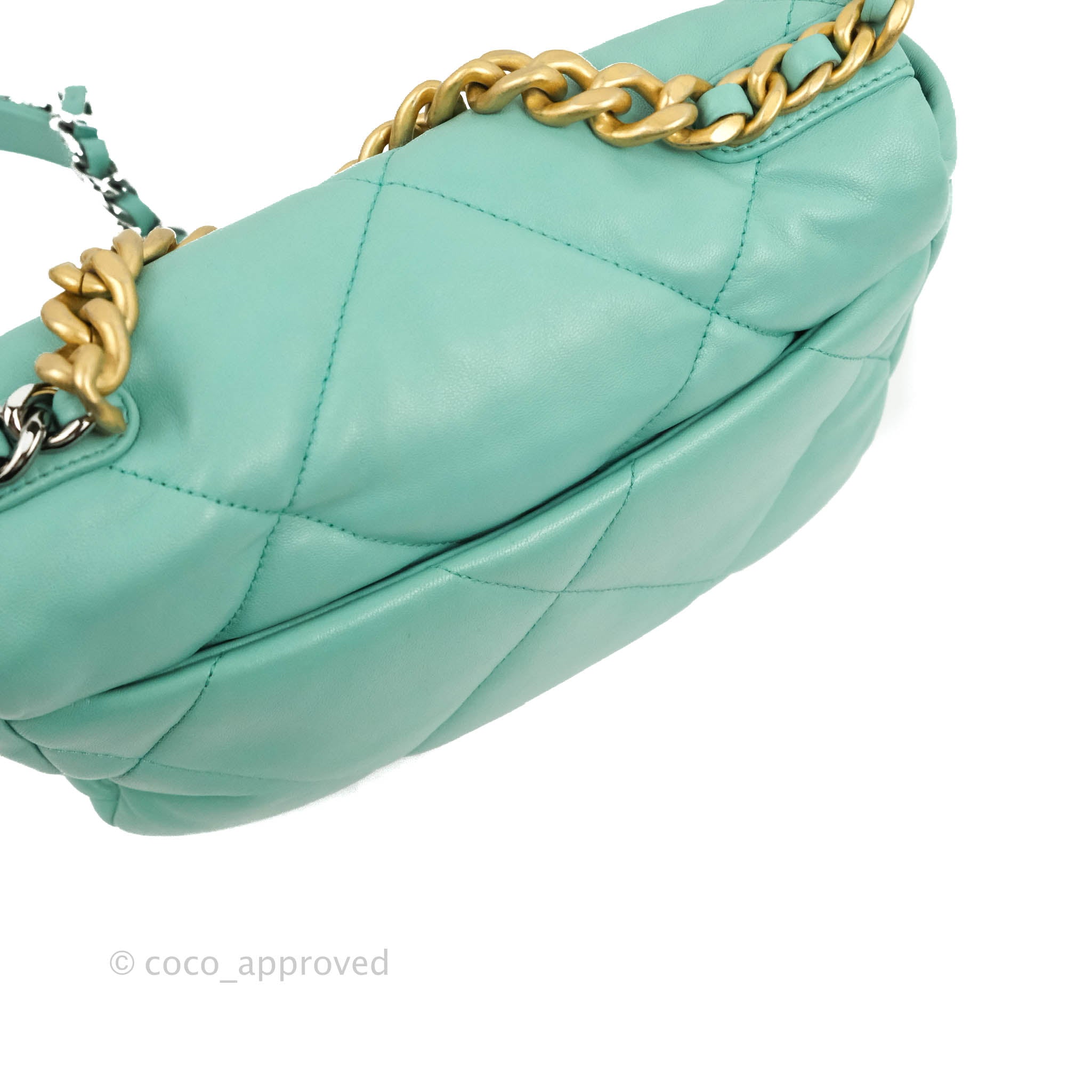 Chanel 19 Small Handbag Tiffany Blue Mixed Hardware - Luxury Crossbody Bag for Women, Perfect for Date Night & Special Occasions
