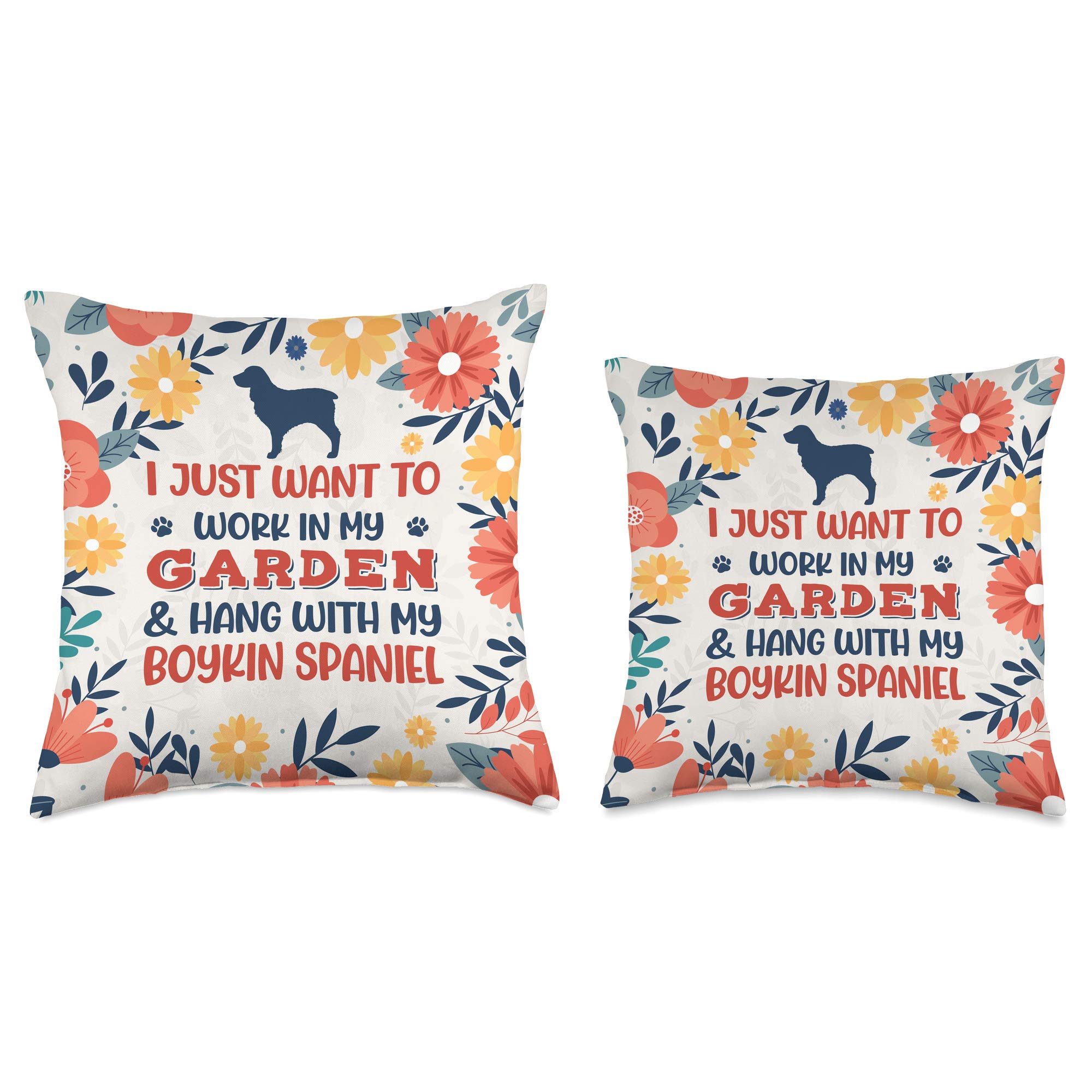 Boykin Spaniel Mom Gift - Cute Dog Lover Throw Pillow for Gardeners, Home Decor & Cozy Living Room Accent