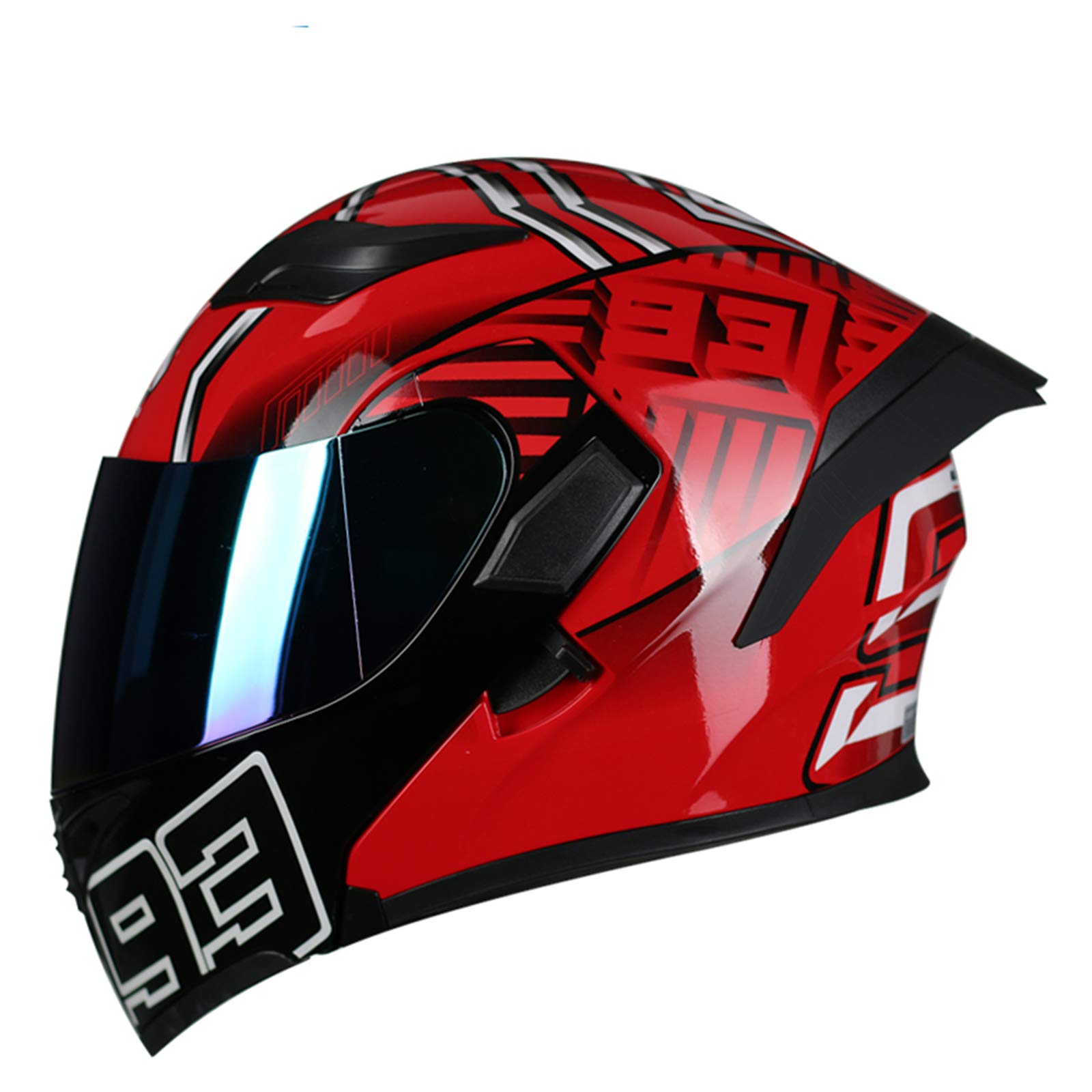 DOT Approved Full Face Flip Up Motorcycle Helmet - Lightweight Motorbike & Moped Helmet for Men & Women - Perfect for Street Riding, Commuting & Adventure Tours