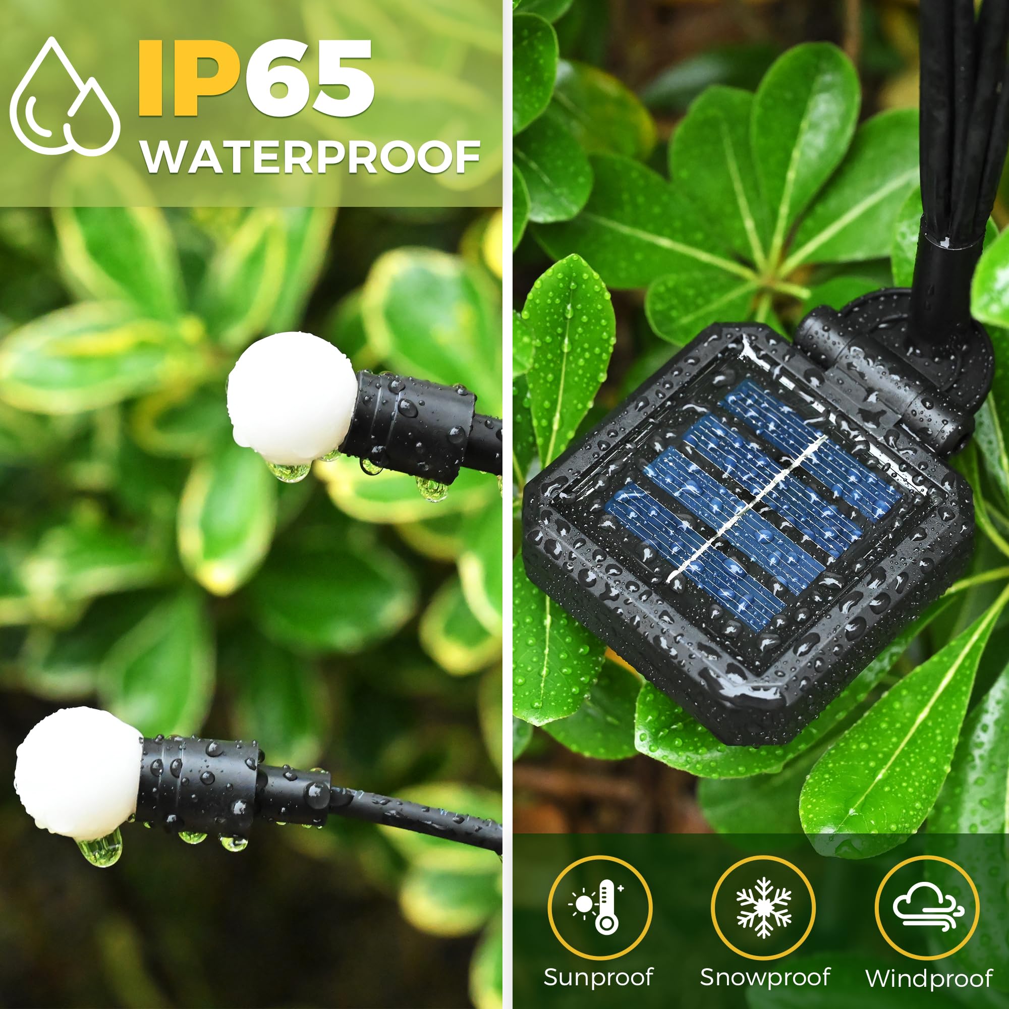 20 LED Solar Garden Lights Outdoor Waterproof - Firefly Solar Lights for Yard, Patio, Pathway - Wind Sway Design - Perfect for Christmas Decoration, Landscape Lighting & Nighttime Ambience (2 Pack)